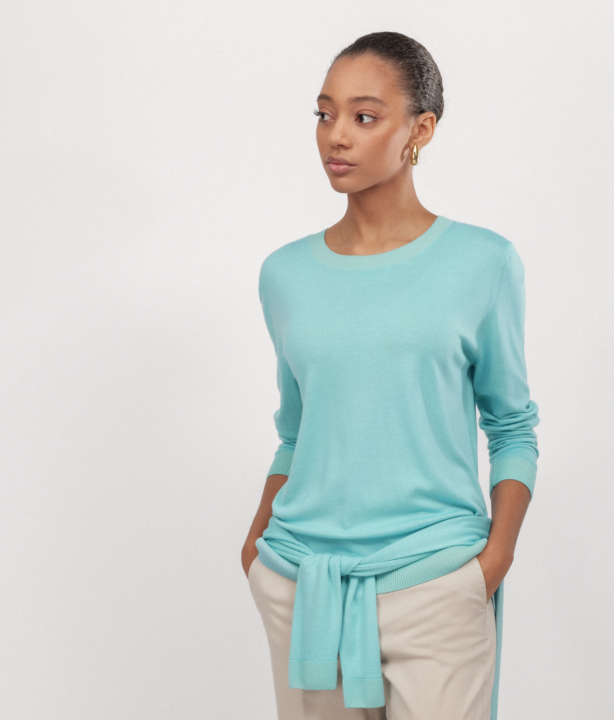 Round-Neck Ultrafine Cashmere Jumper