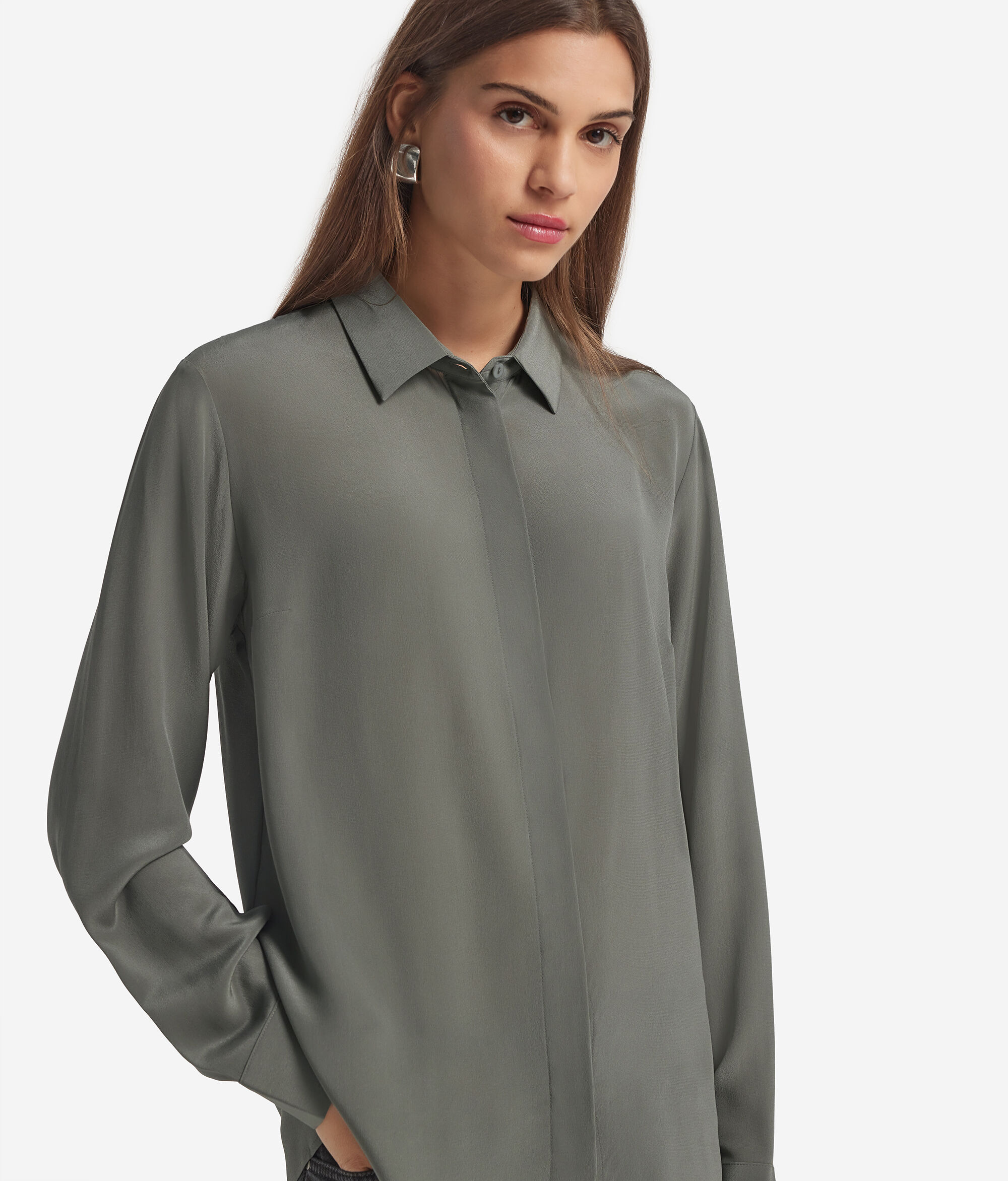 Camicia con Colletto in Seta
