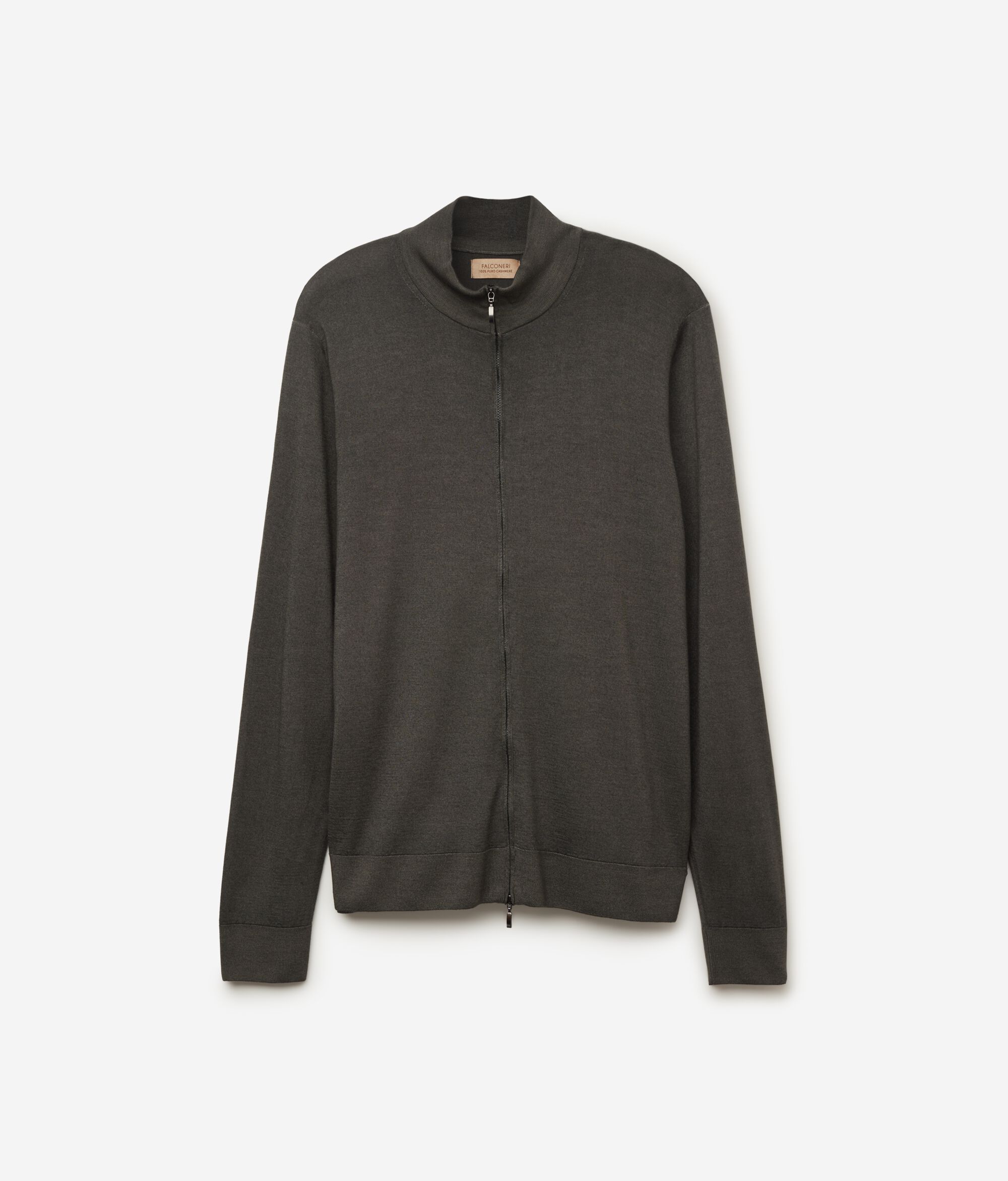 Cashmere Zip-Up Cardigan