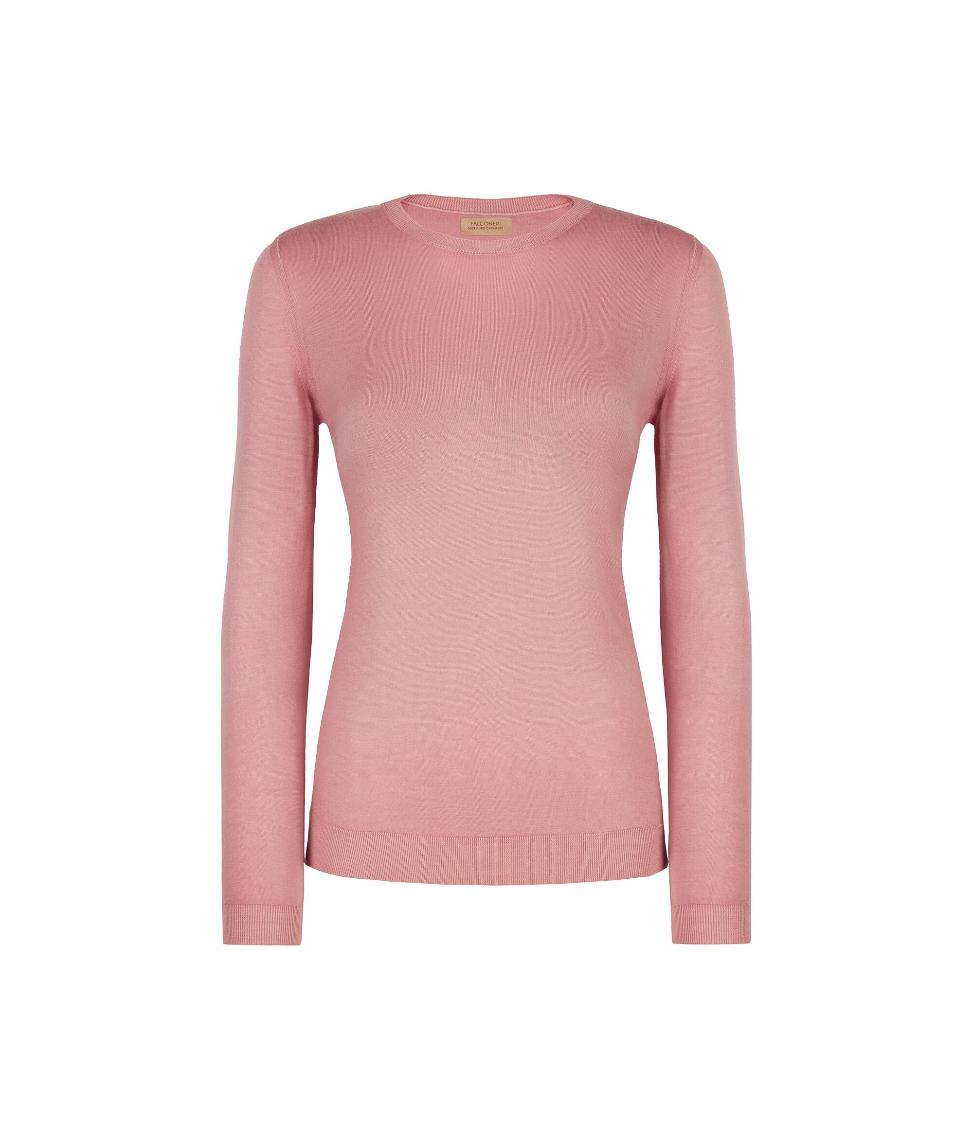 Jersey con cuello redondo de cashmere ultrafine