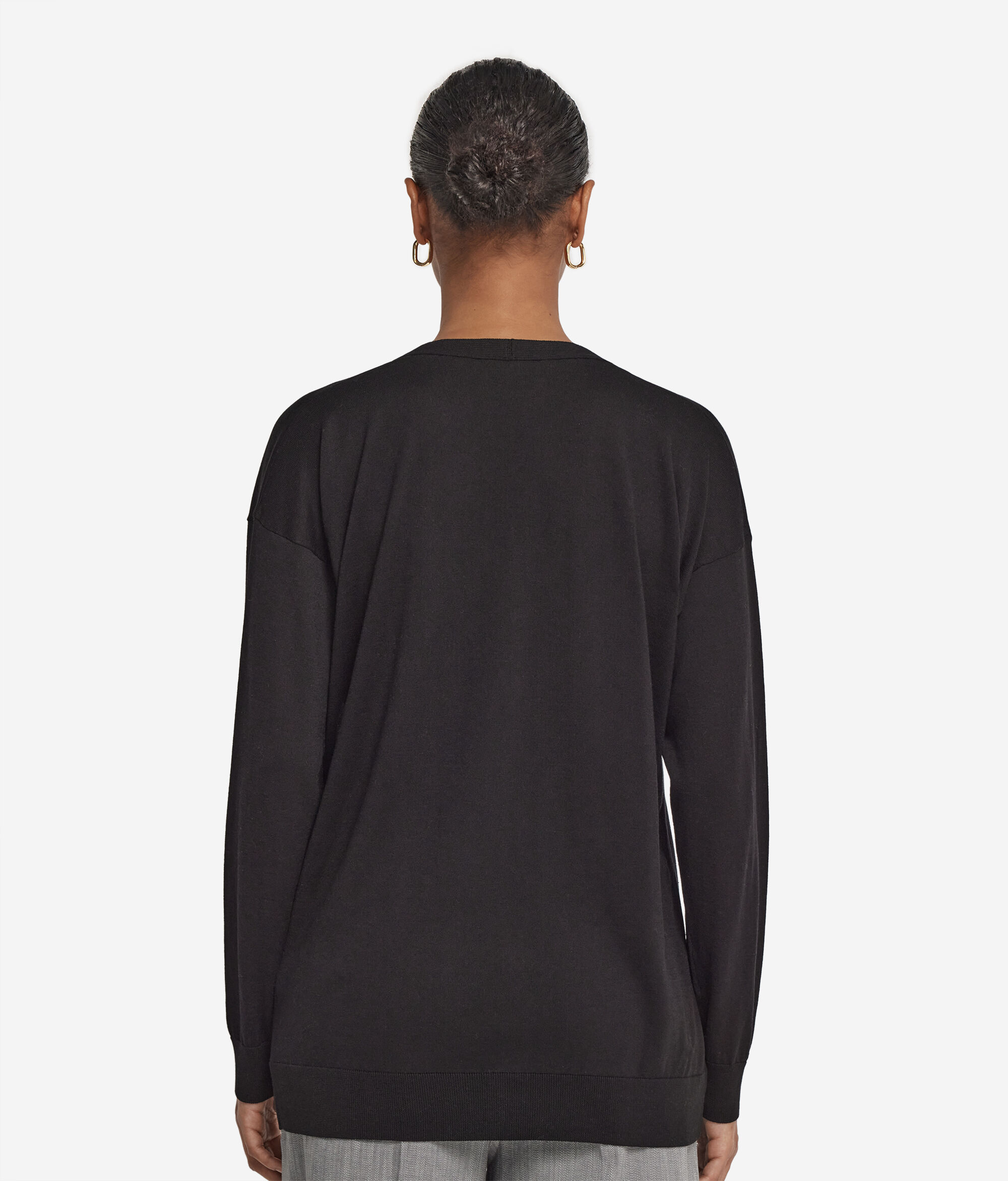 Кардиган из шелка и хлопка