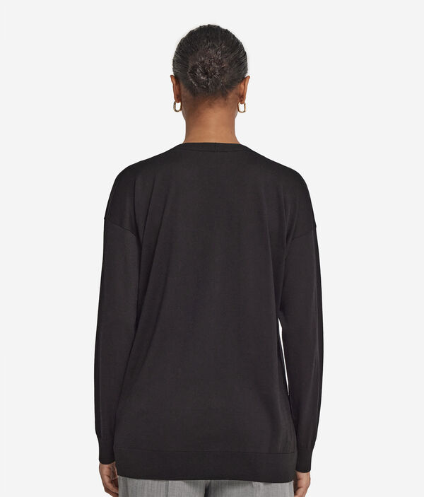 Кардиган из шелка и хлопка