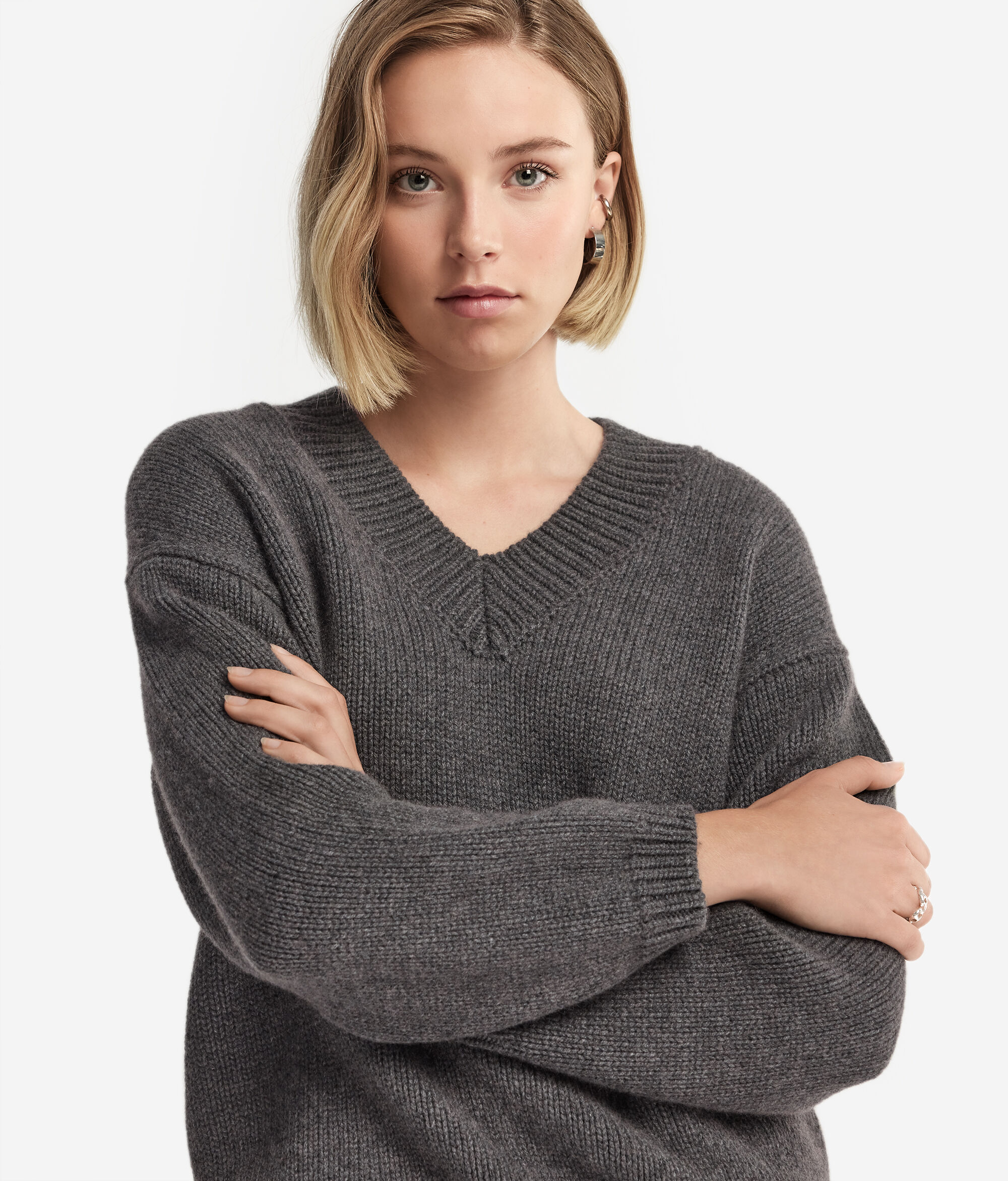 Ultrasoft Cashmere Tricot V-Neck Jumper