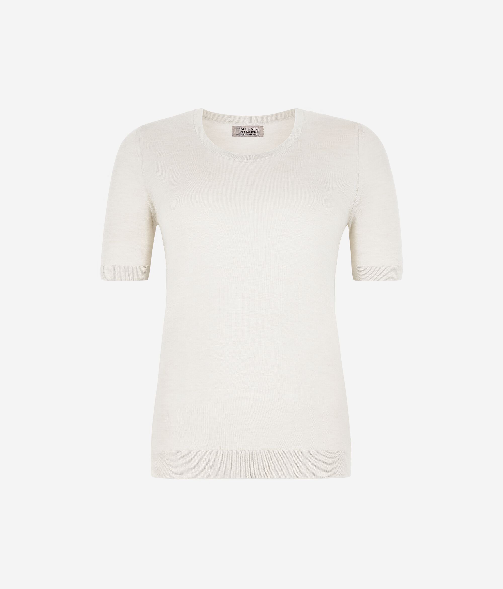Short-Sleeved Round-Neck Ultrafine Cashmere Top