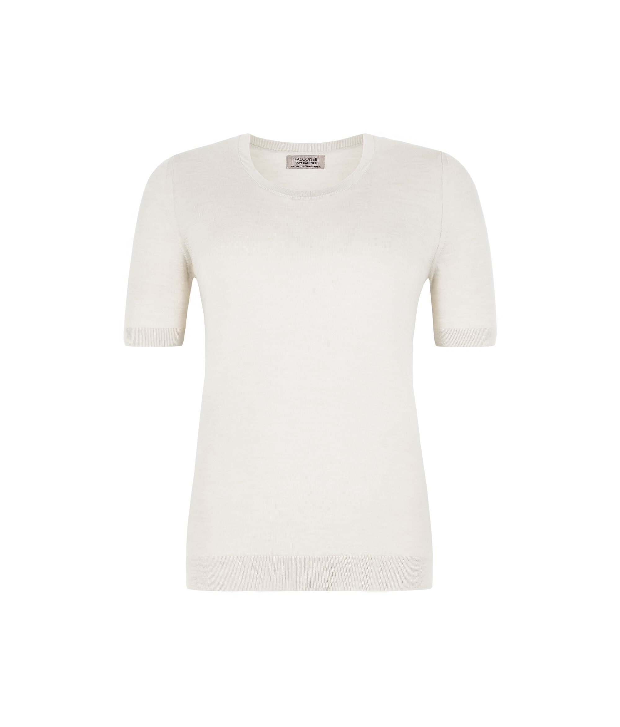 Short-Sleeved Round-Neck Ultrafine Cashmere Top