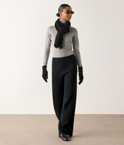 Pantalone reversibile in Cashmere Ultrasoft - BLACK
