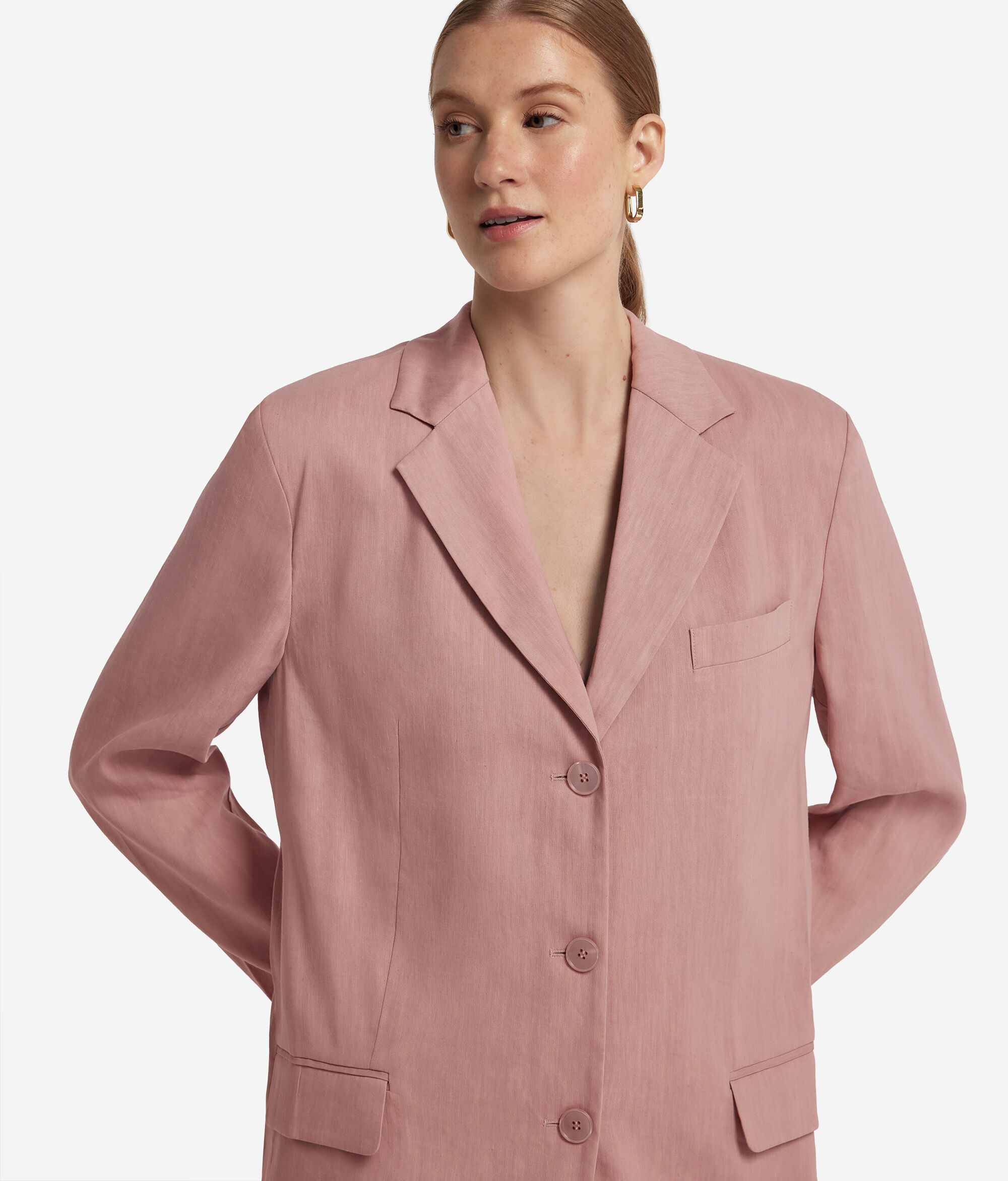 Blazer en lin et viscose