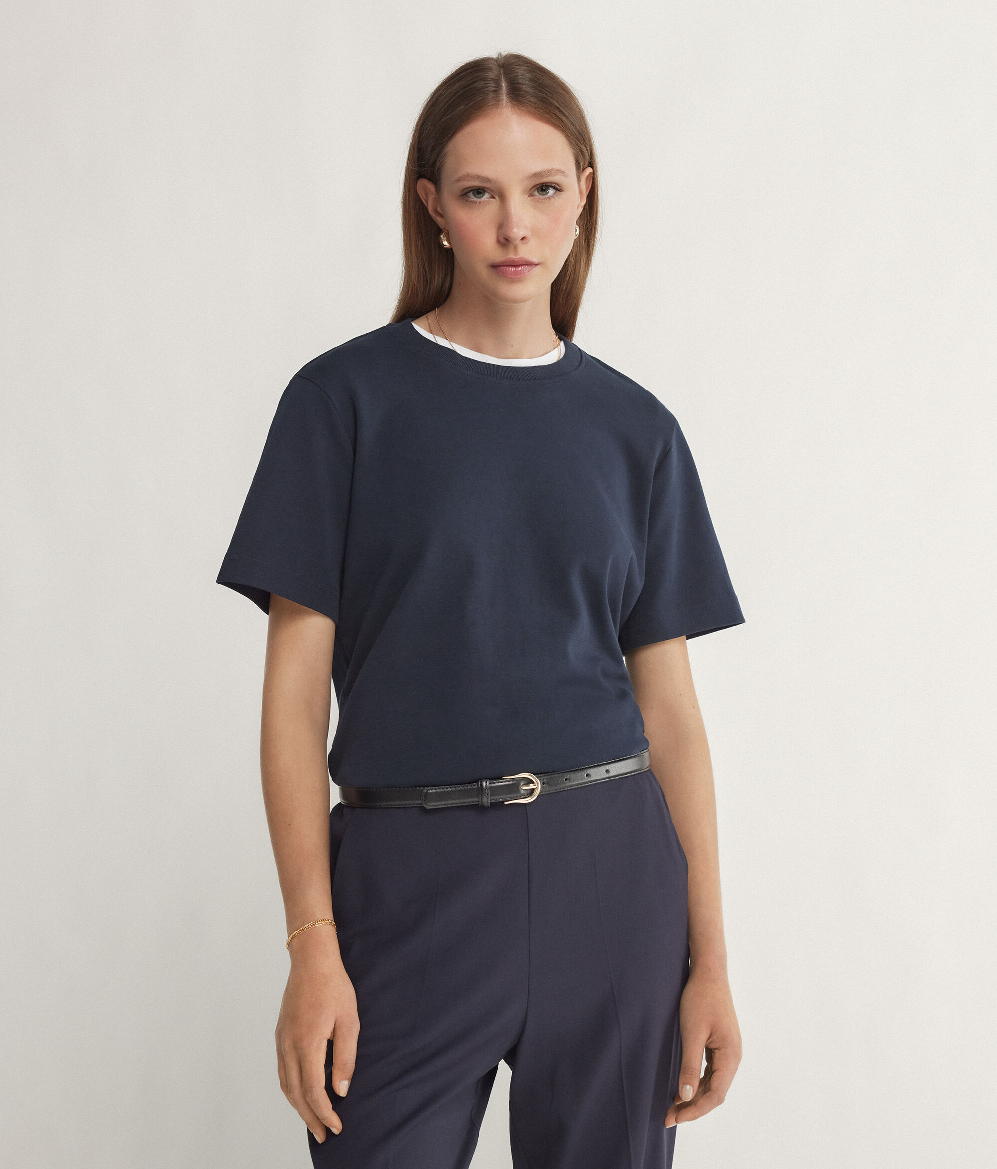 Round-Neck Cotton T-Shirt