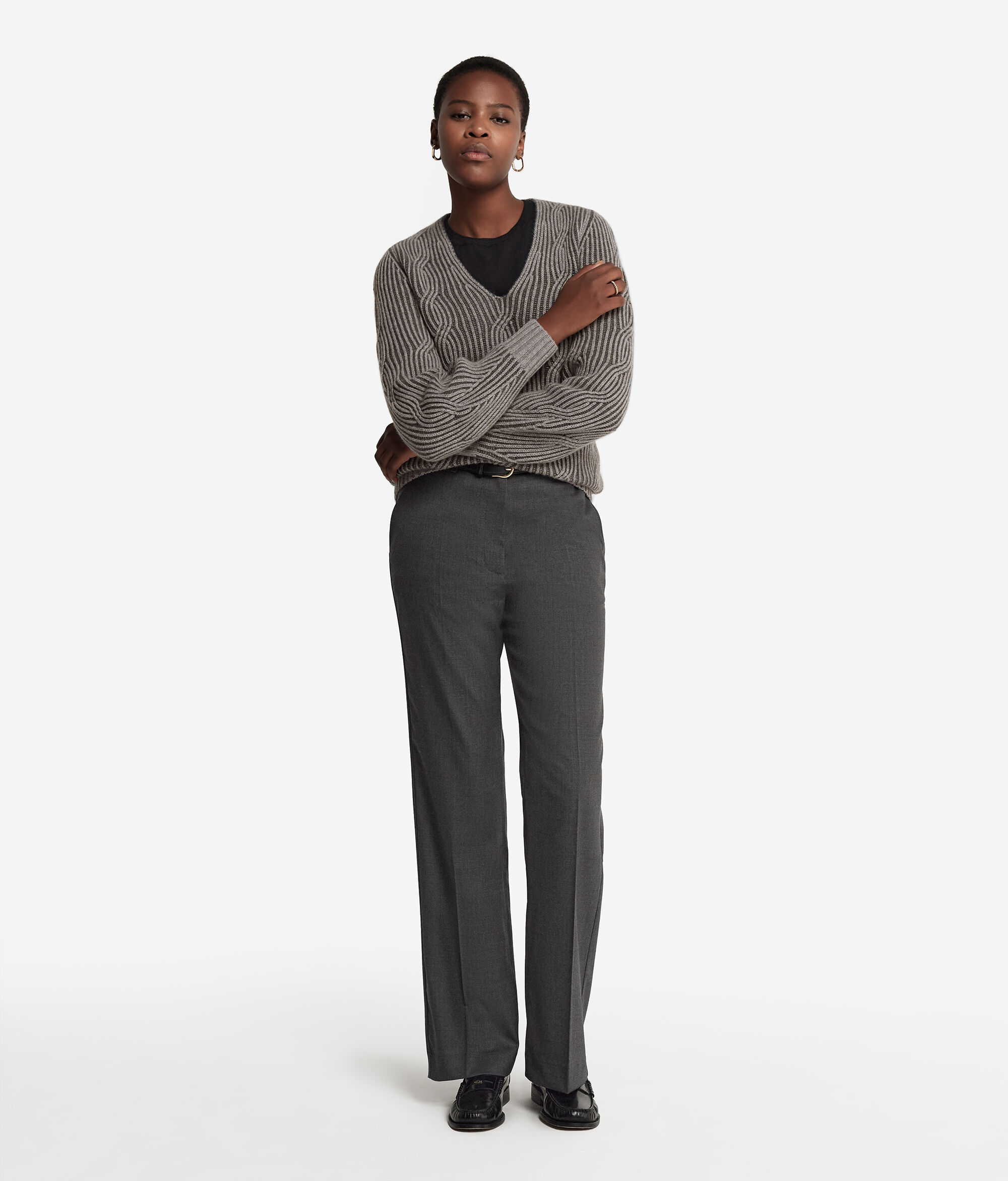 Jersei amb escot en punta de Cashmere Ultrasoft