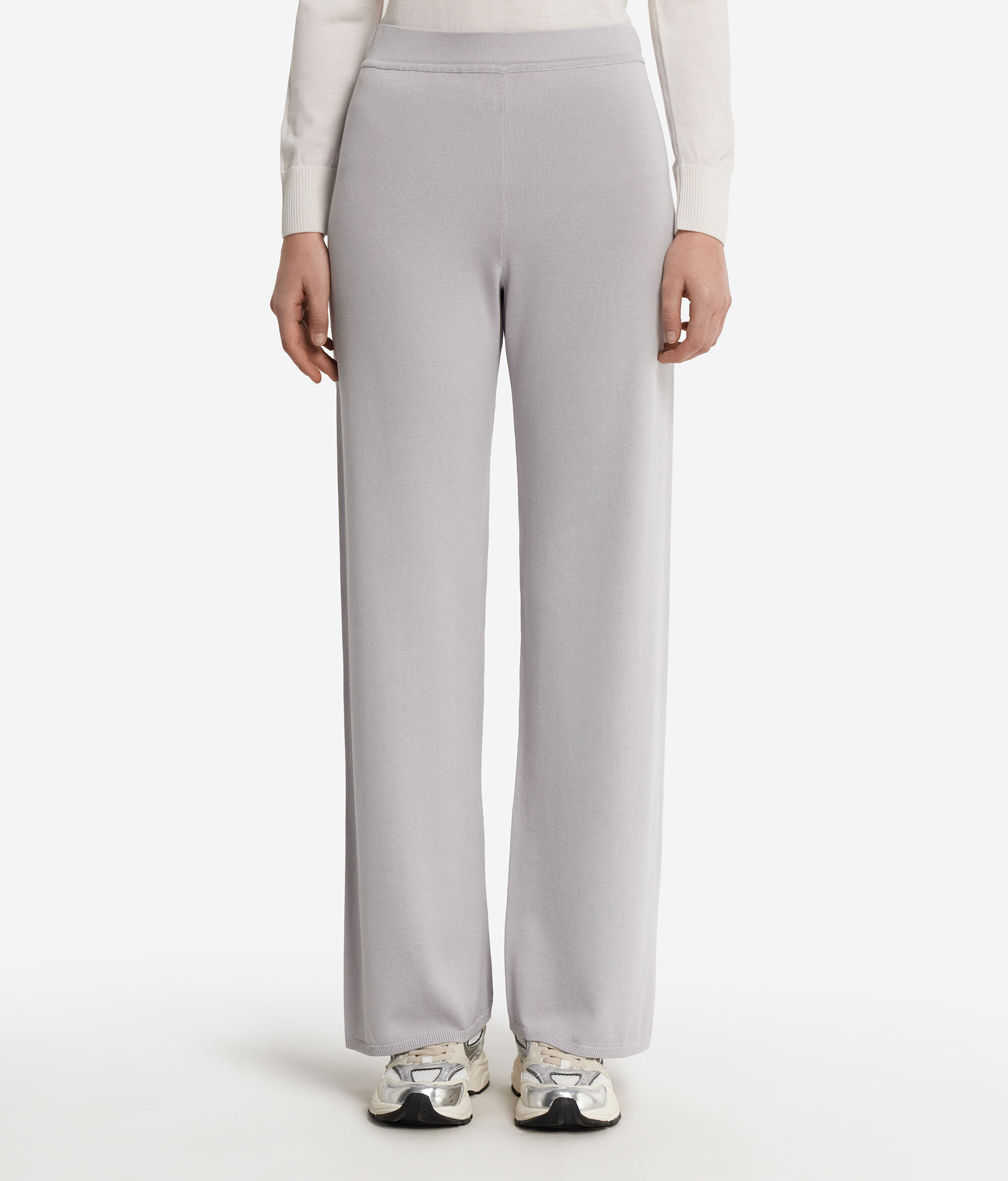Silk and Cotton Palazzo Trousers