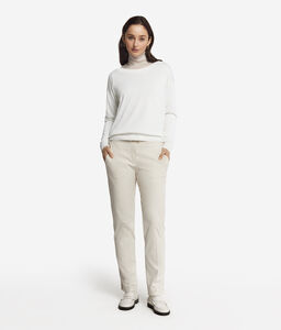 Girocollo in seta cotone - WHITE - DML600F_color_8078