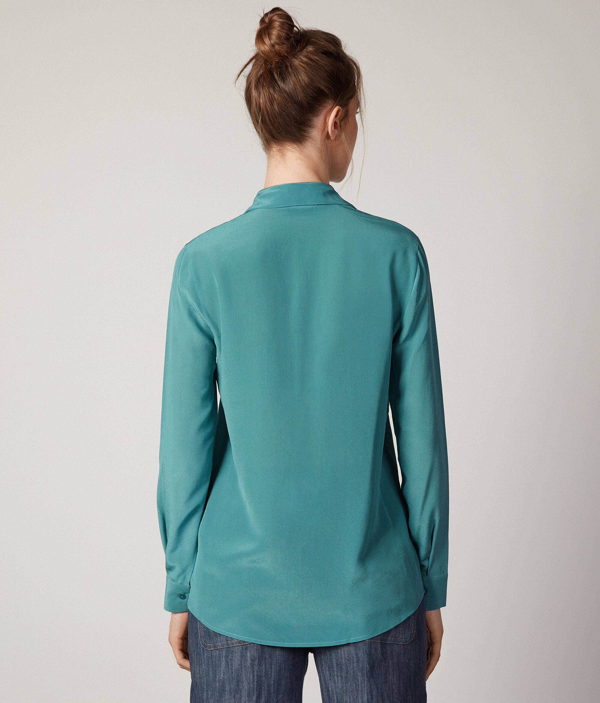 Silk Shirt with Collar