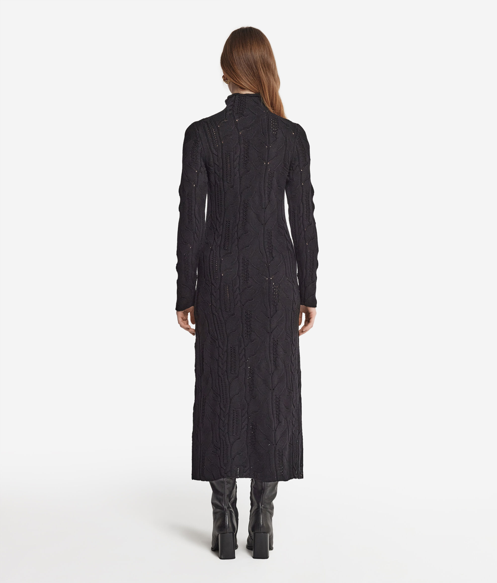 Wollkleid mit Zopfmuster