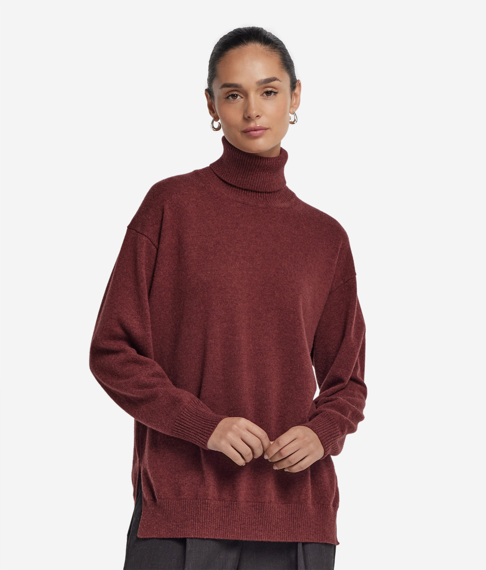 Jersei de coll cigne de Cashmere Ultrasoft amb obertures