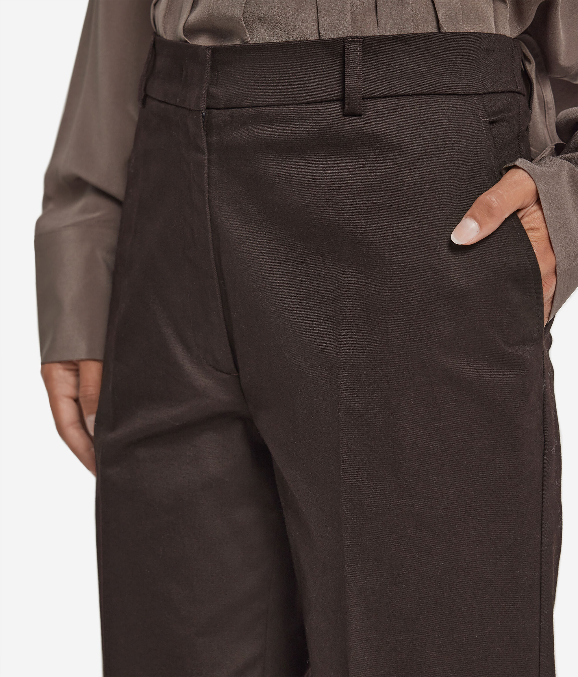 Узкие брюки из хлопка с кашемиром