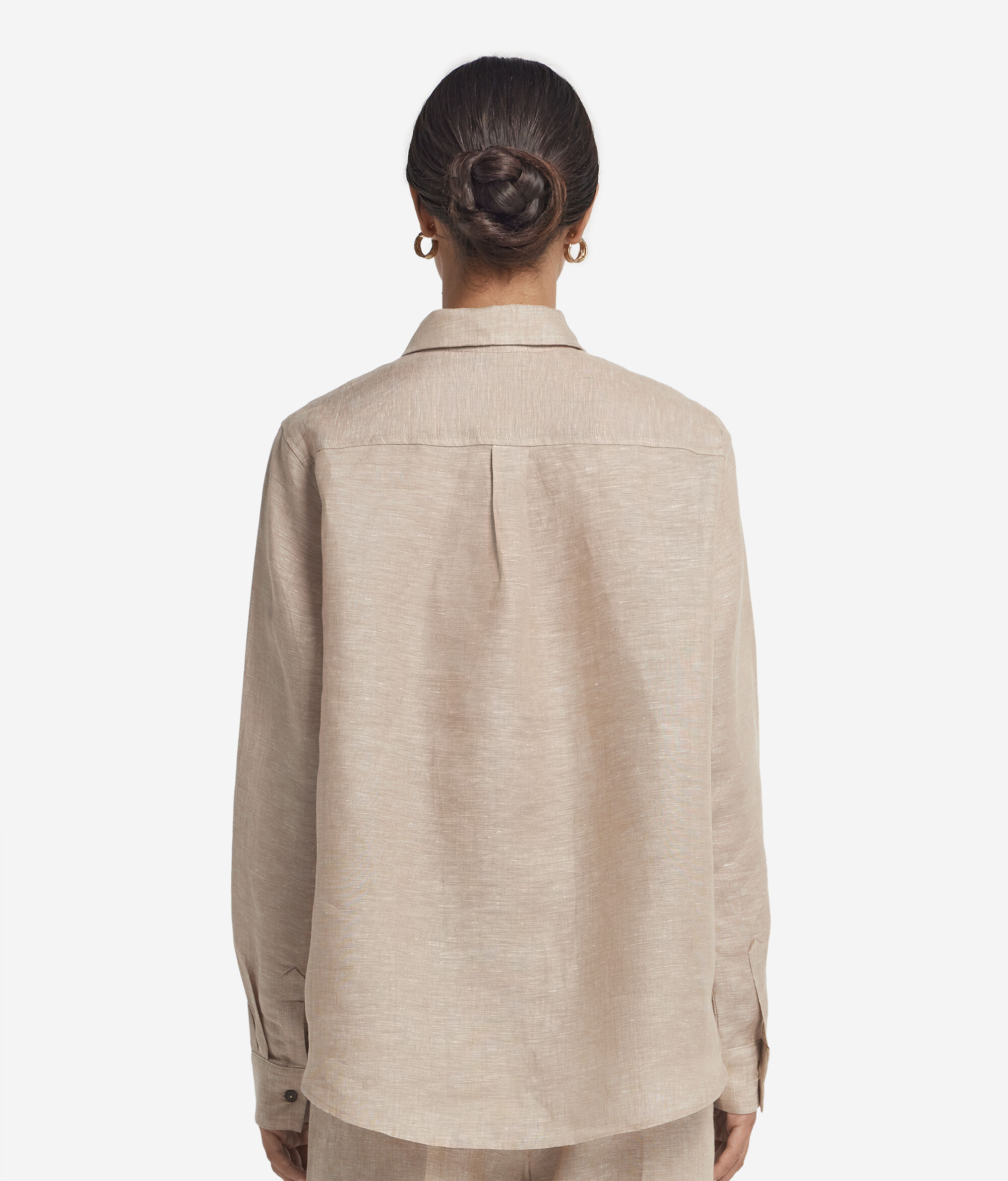 Long-Sleeved Linen Shirt