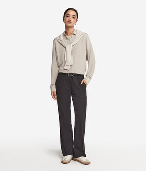 Chemise avec col en soie