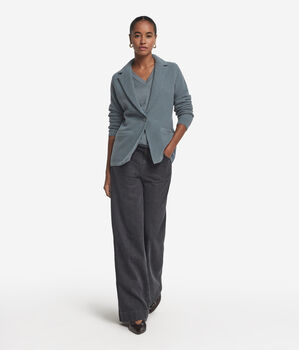 Wool and cashmere jacket with lapels