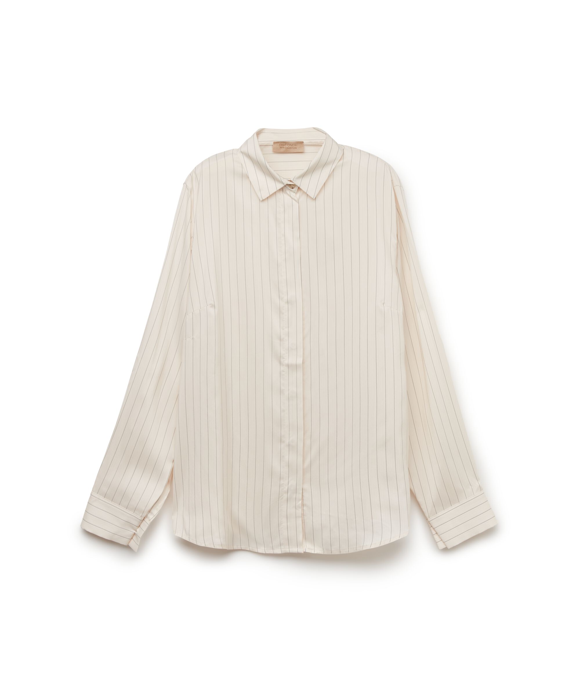 Camisa de ratlles de seda