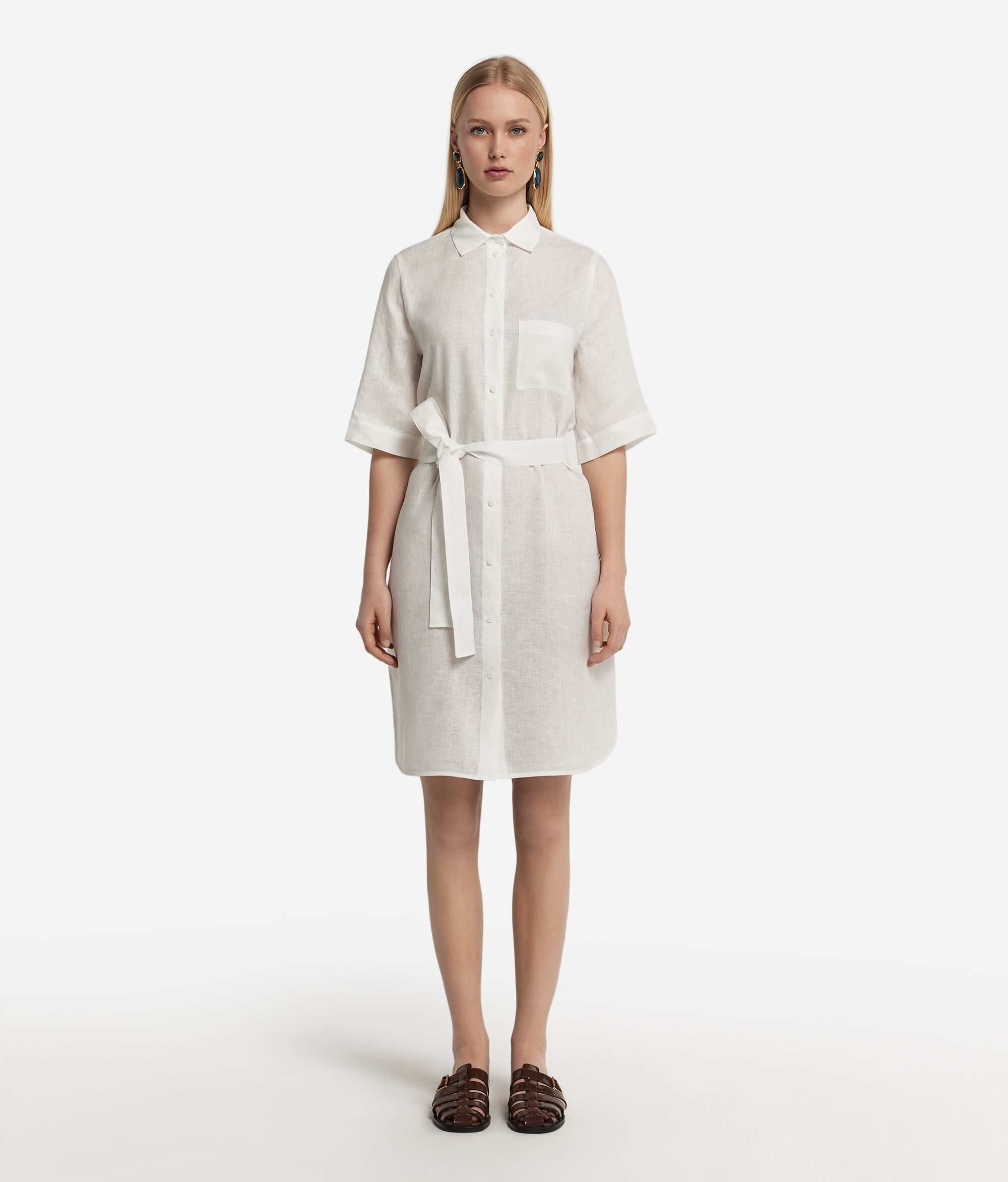 Hemdblusenkleid aus Leinen