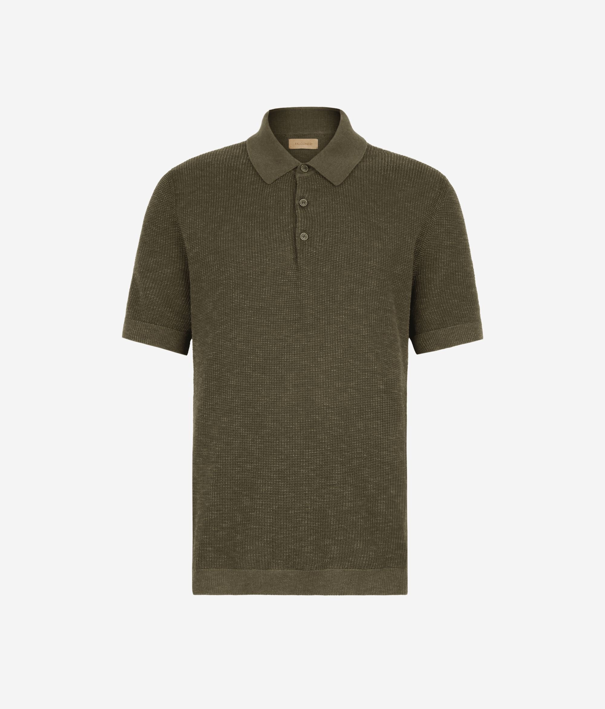 Poloshirt aus Baumwolle mit Waffelmuster