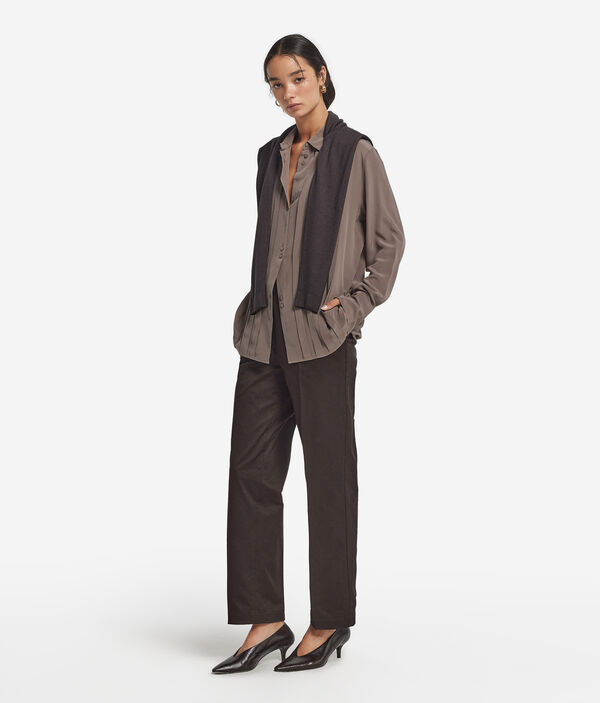 Узкие брюки из хлопка с кашемиром