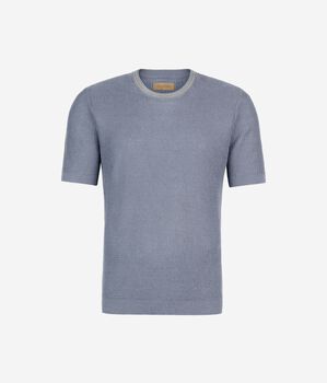 T-Shirt με Πλέξη Waffle