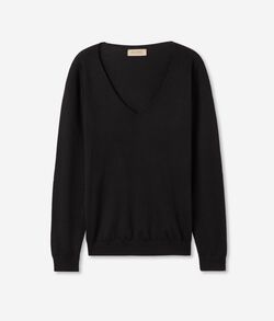 Μπλούζα από Ultrafine Cashmere με Λαιμόκοψη V