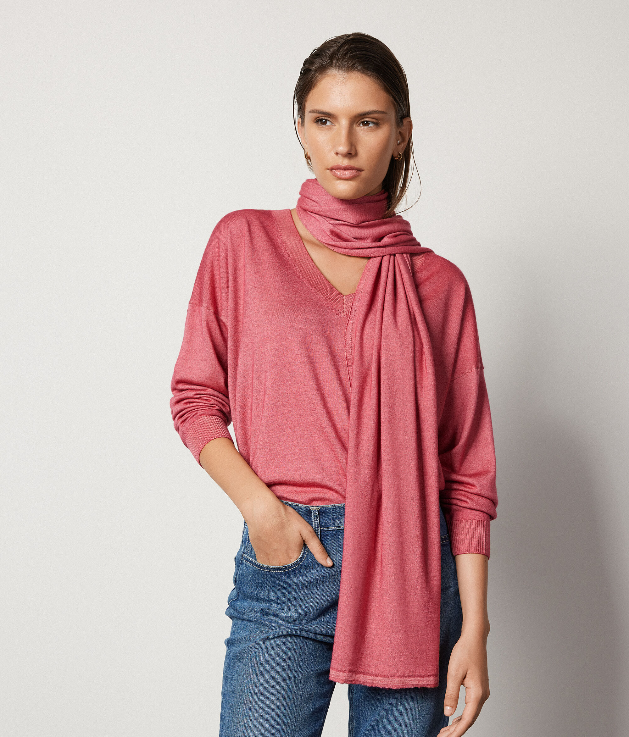 Cachecol em Ultrafine Cashmere