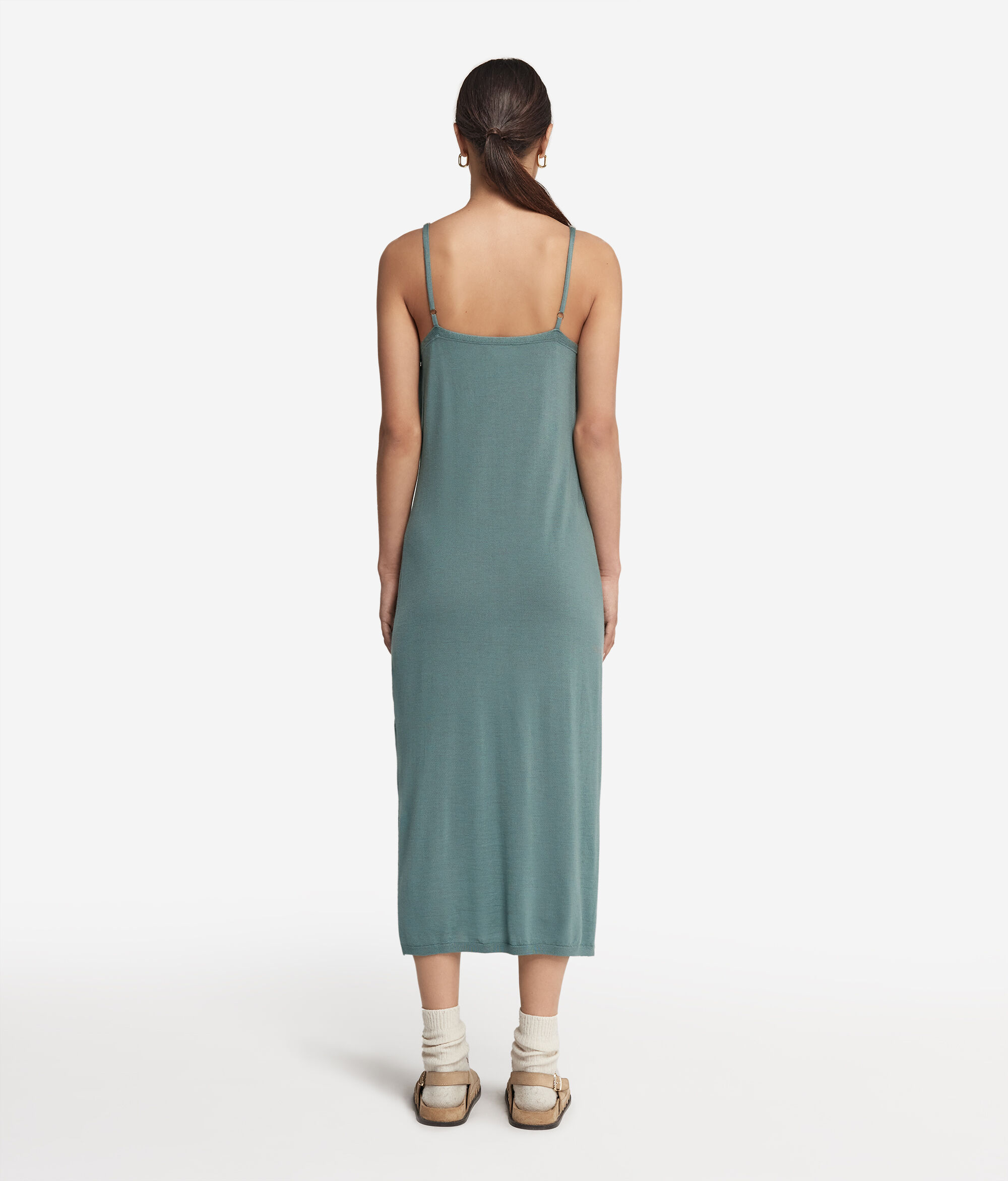 Vestido com Efeito Saiote em Ultrafine Cashmere