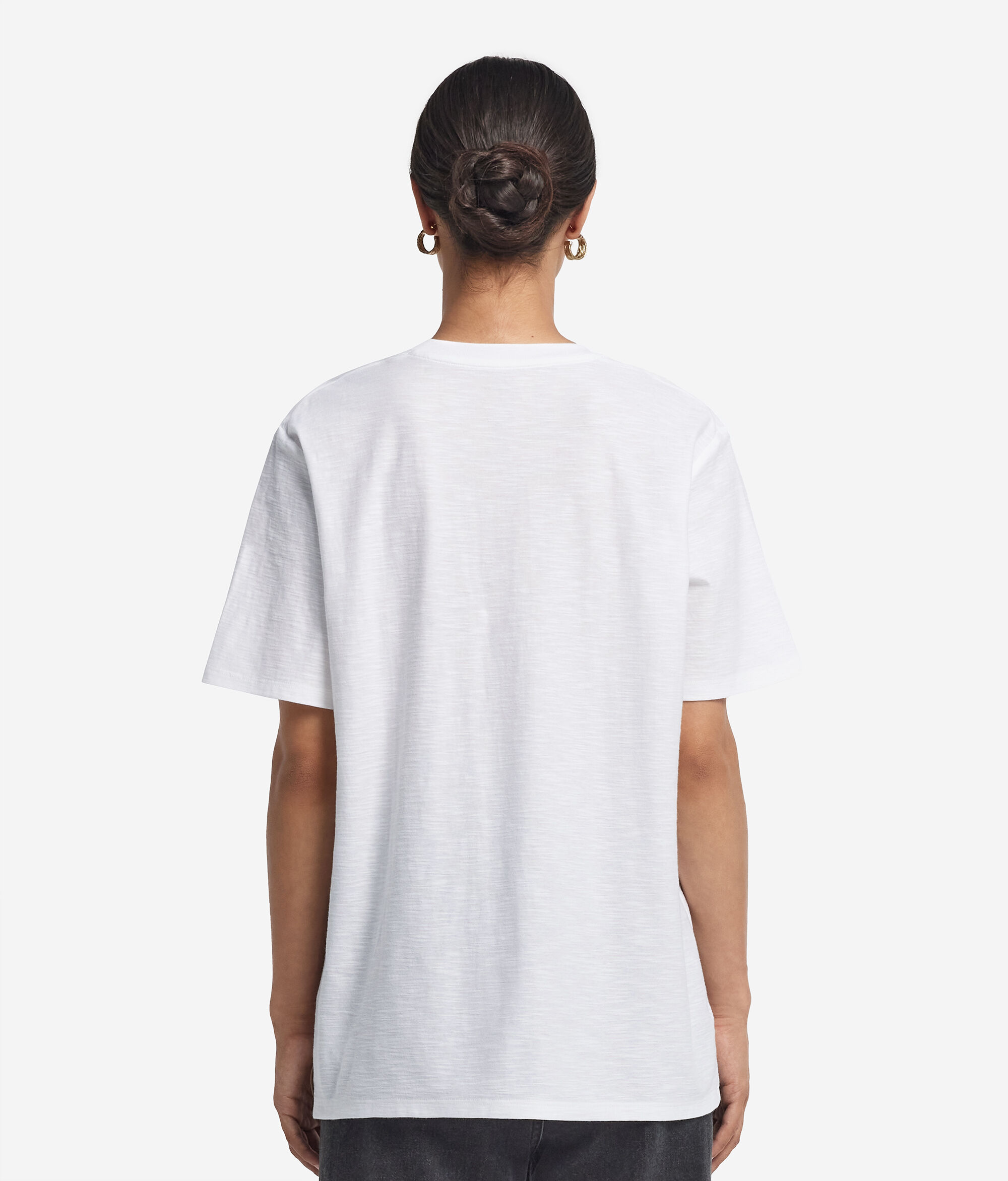 T-Shirt mit Rundhalsausschnitt und kurzen Ärmeln aus Baumwolle