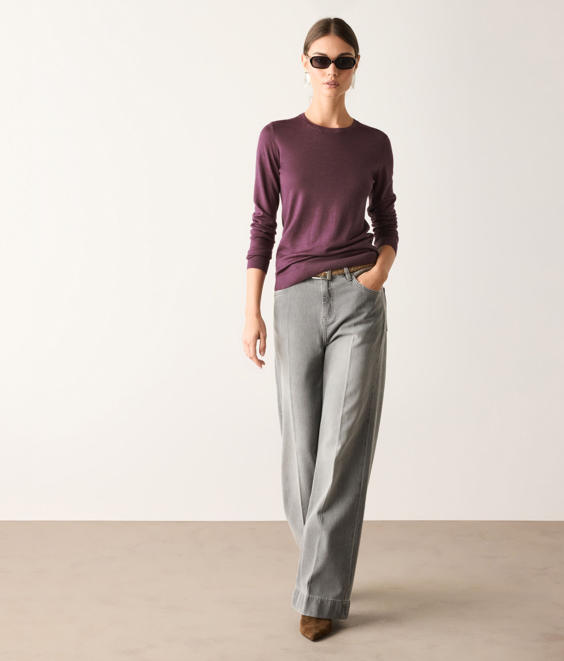 Round-Neck Ultrafine Cashmere Jumper