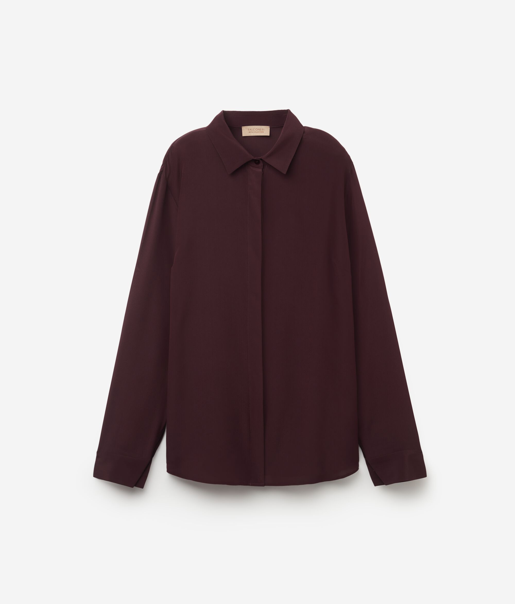 Hemdbluse mit Kragen aus Seide