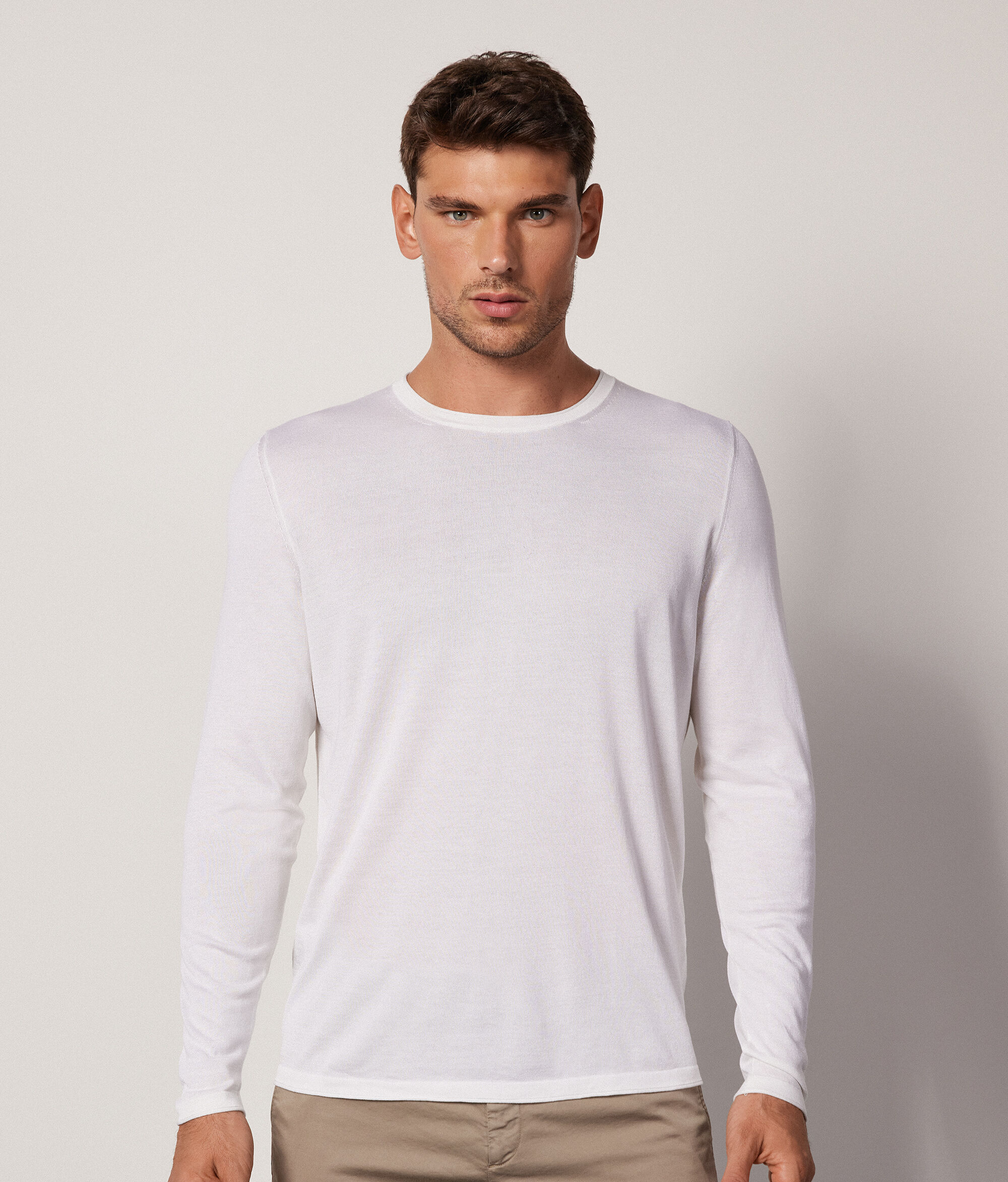 Maglia Girocollo in Seta Cotone
