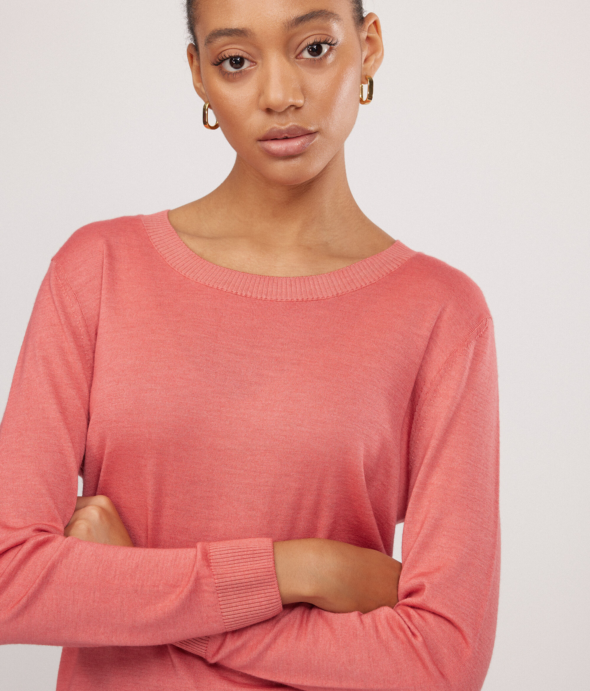 Pull femme en cachemire ultra-fin à col rond