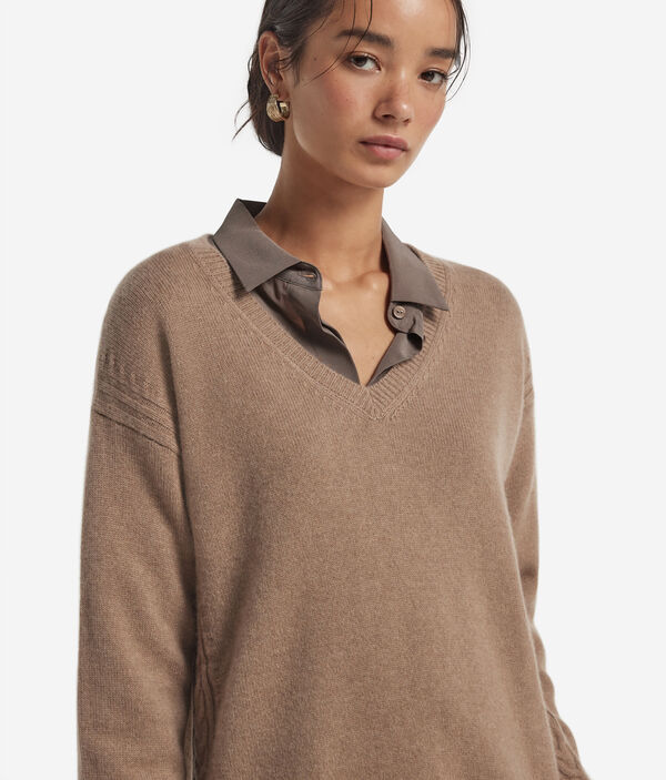 Джемпер с косами из ультрамягкого кашемира