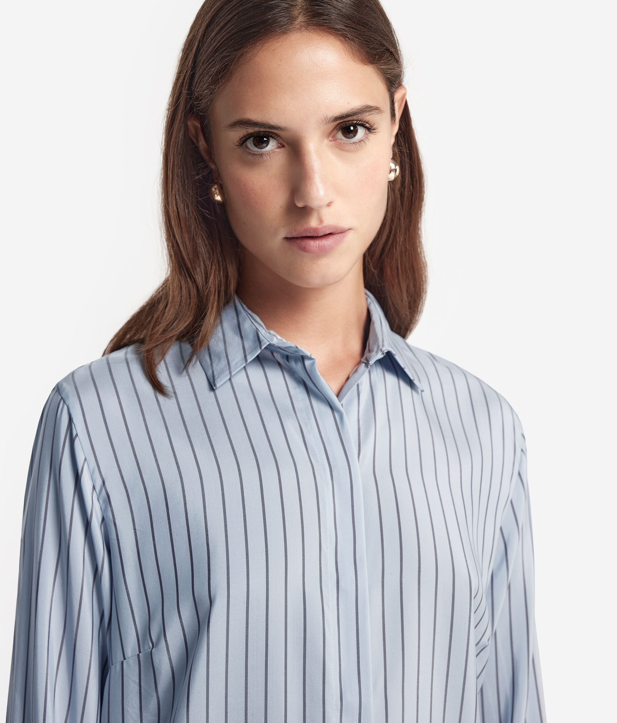 Camicia Rigata in Seta