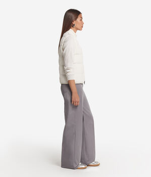 Cashmere Cable Knit Reversible Down Gilet