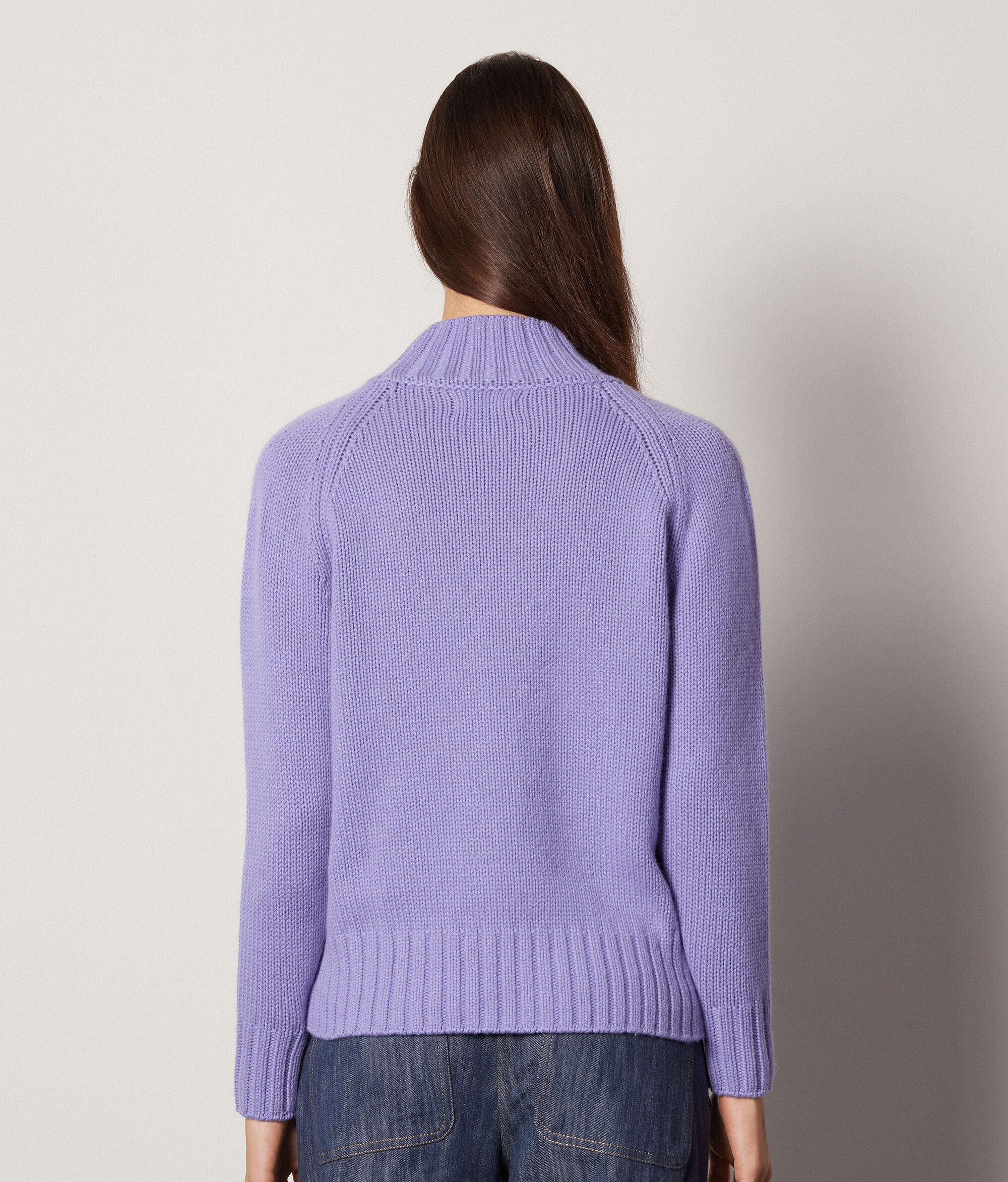 Tricot-Pullover mit Stehkragen aus Kaschmir Ultrasoft