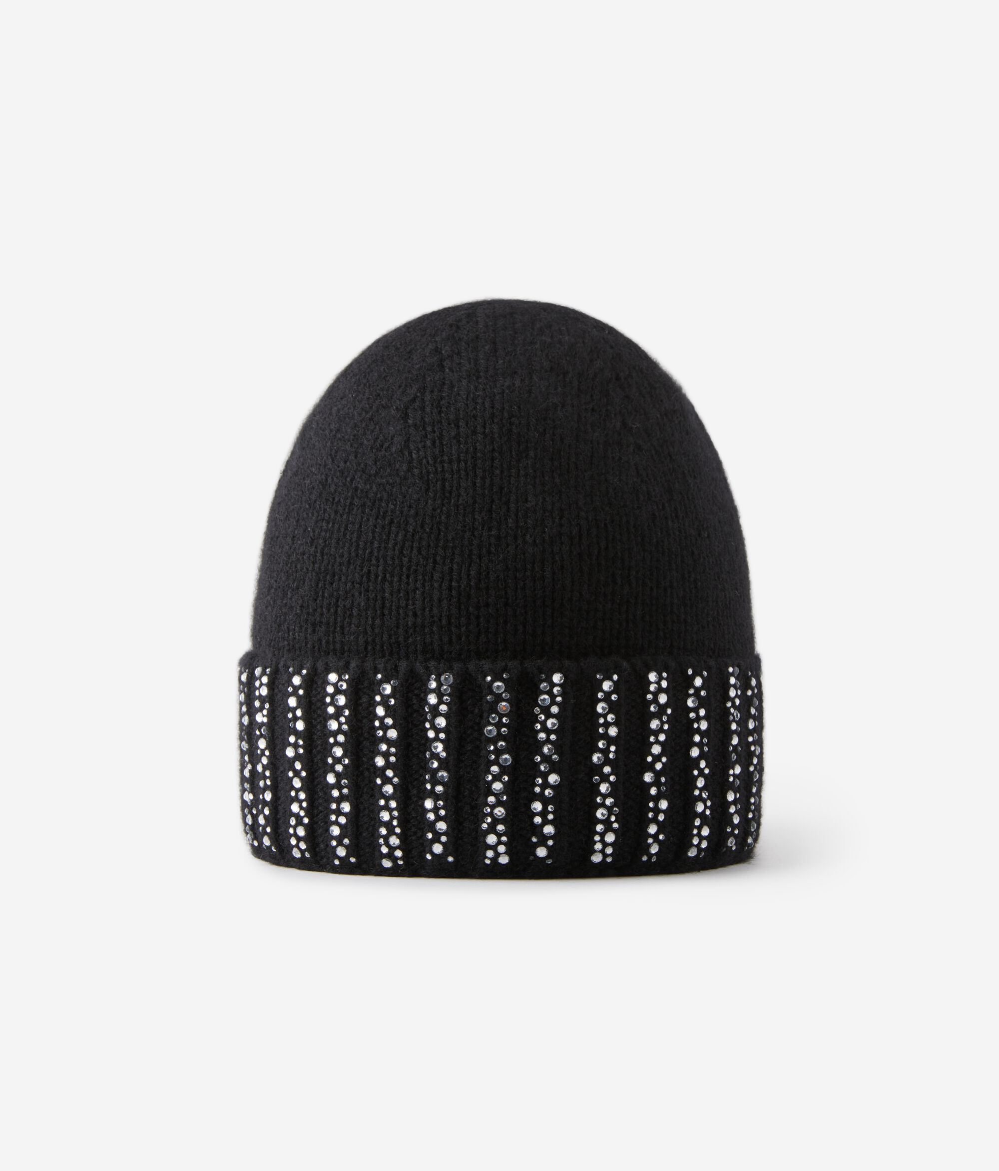 Шапка из кашемира со стразами