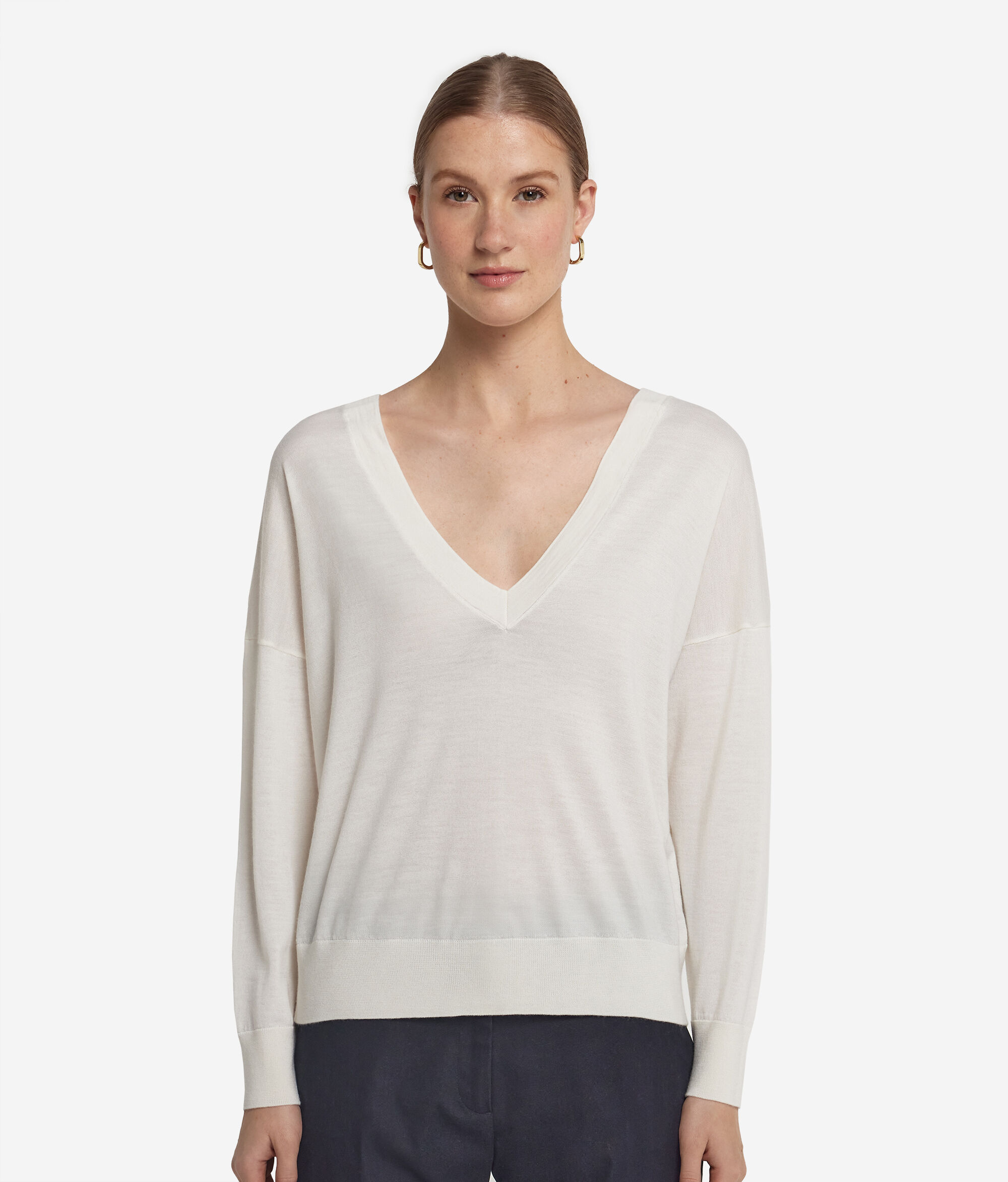 Ultrafine Cashmere Double V-Neck Jumper