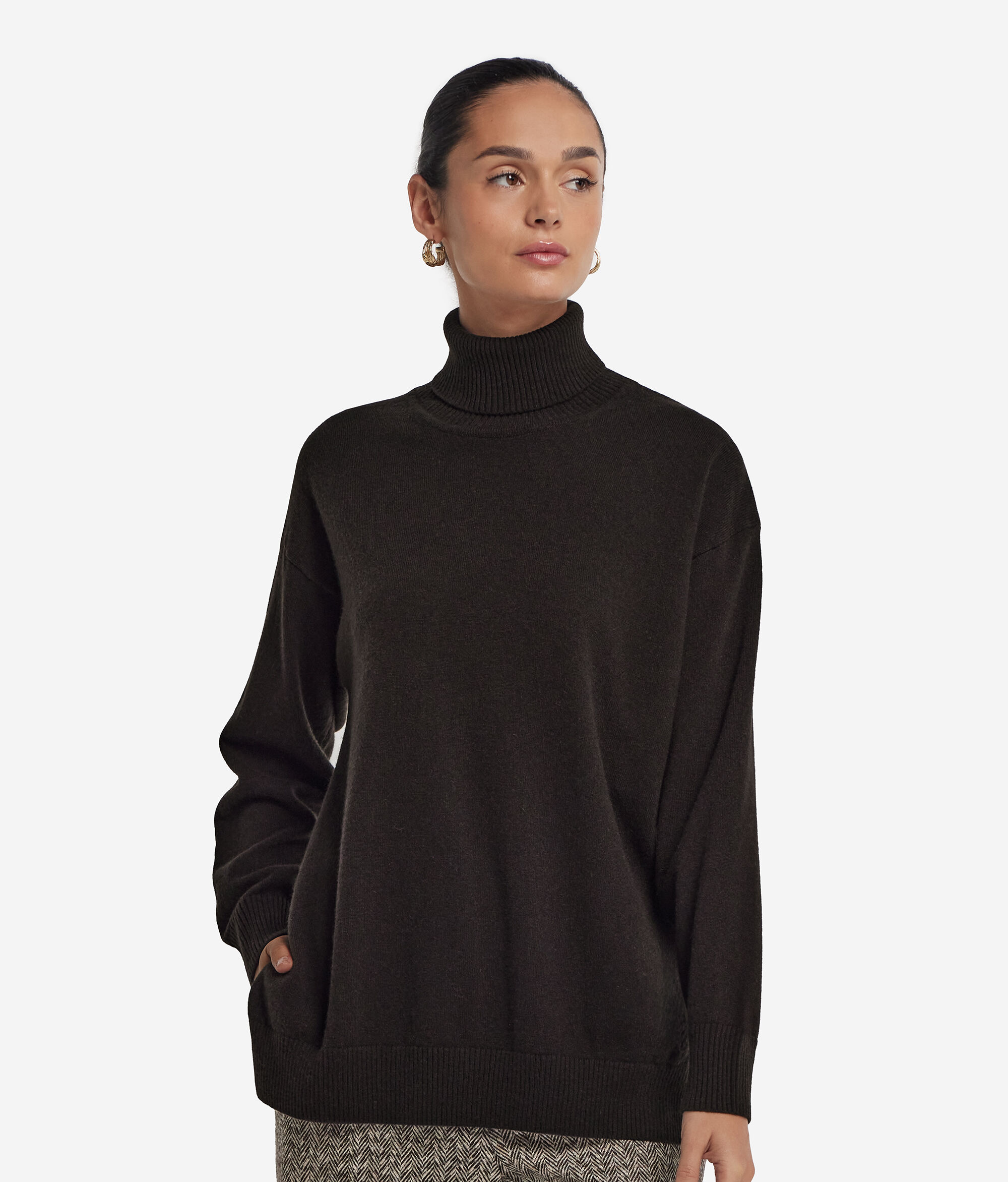 Ultrasoft Cashmere Turtleneck with Slits