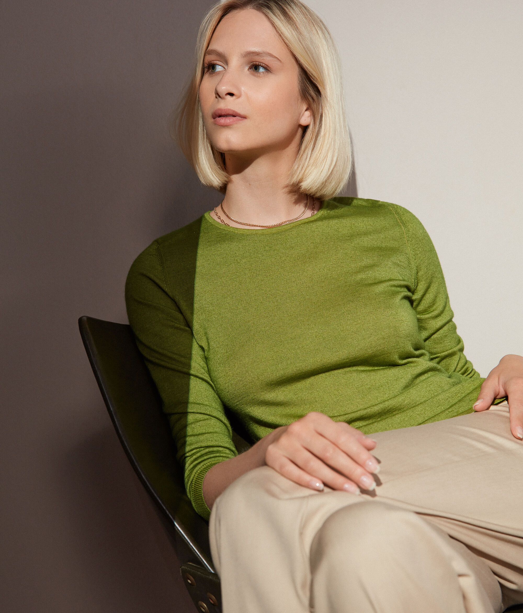 Μπλούζα με Στρογγυλή Λαιμόκοψη από Ultrafine Cashmere