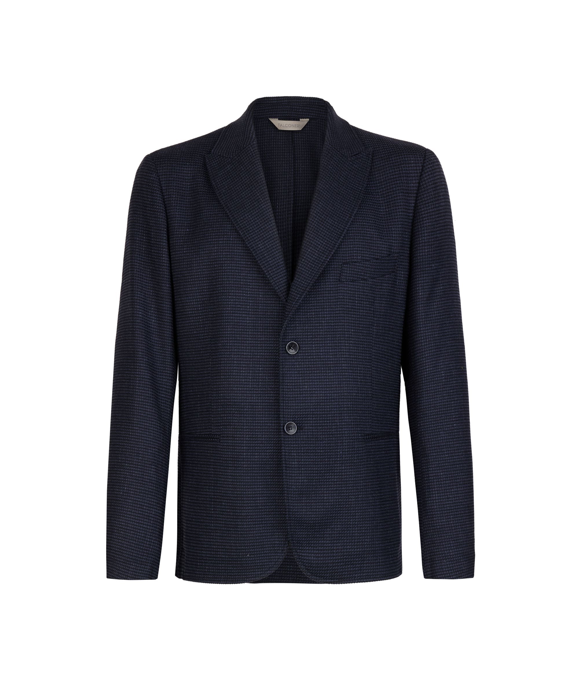 Giacca pied de poule in cashmere seta