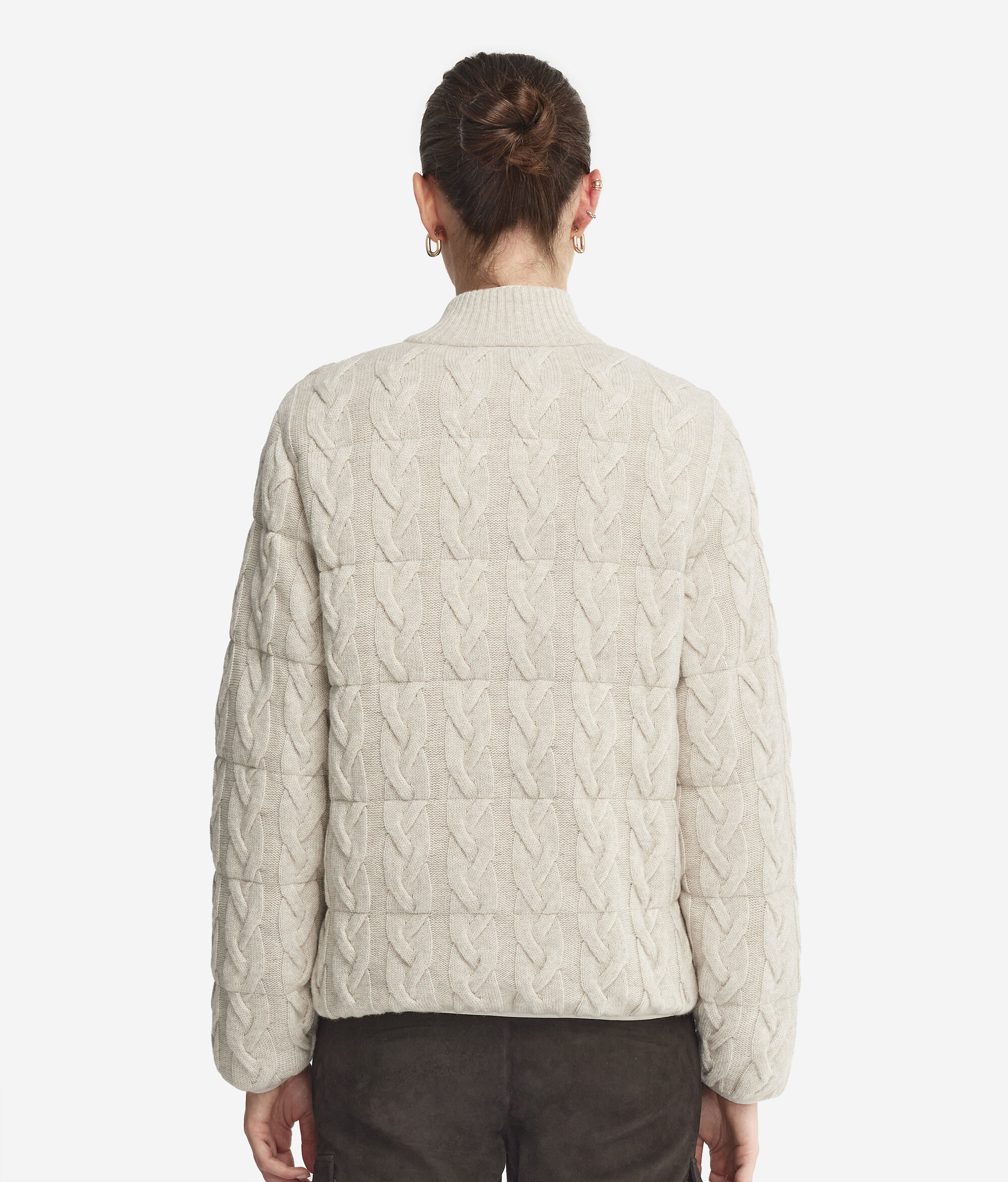 Anorac de plomes reversible amb motiu de vuits de Cashmere