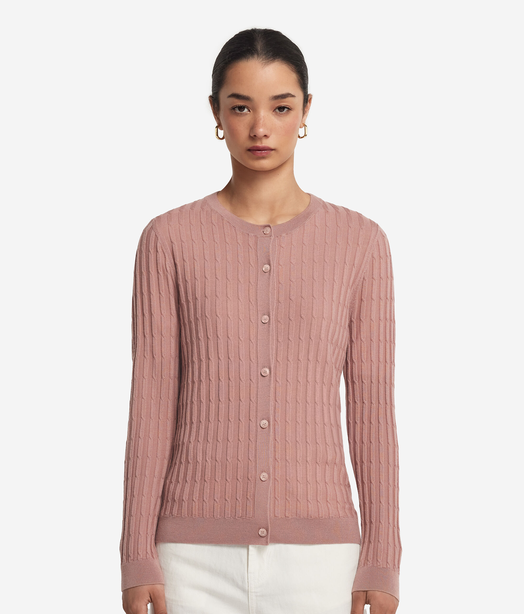 Ζακέτα από Ultrafine Cashmere με Πλεξίδες