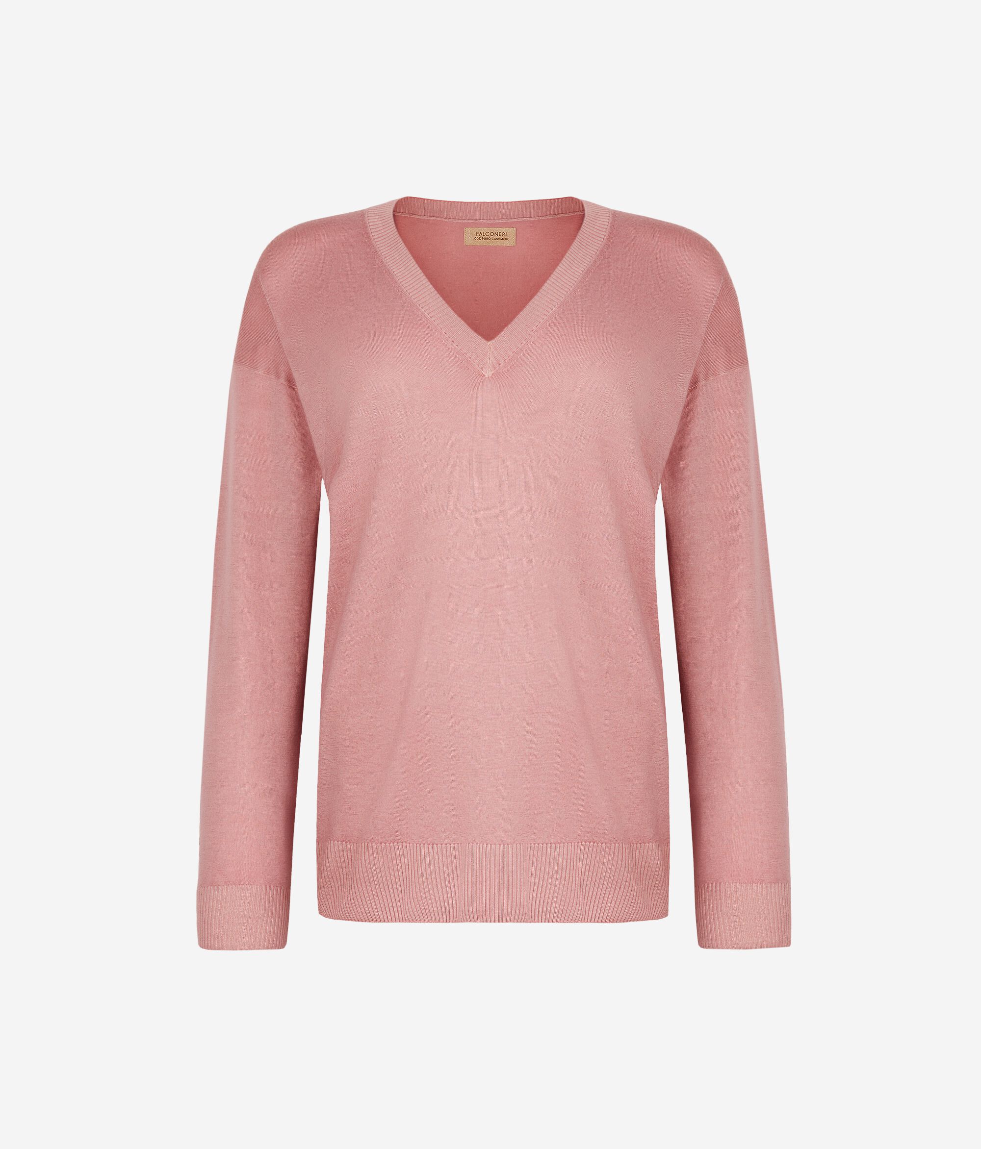 Cashmere V-Neck Sweater with Slits