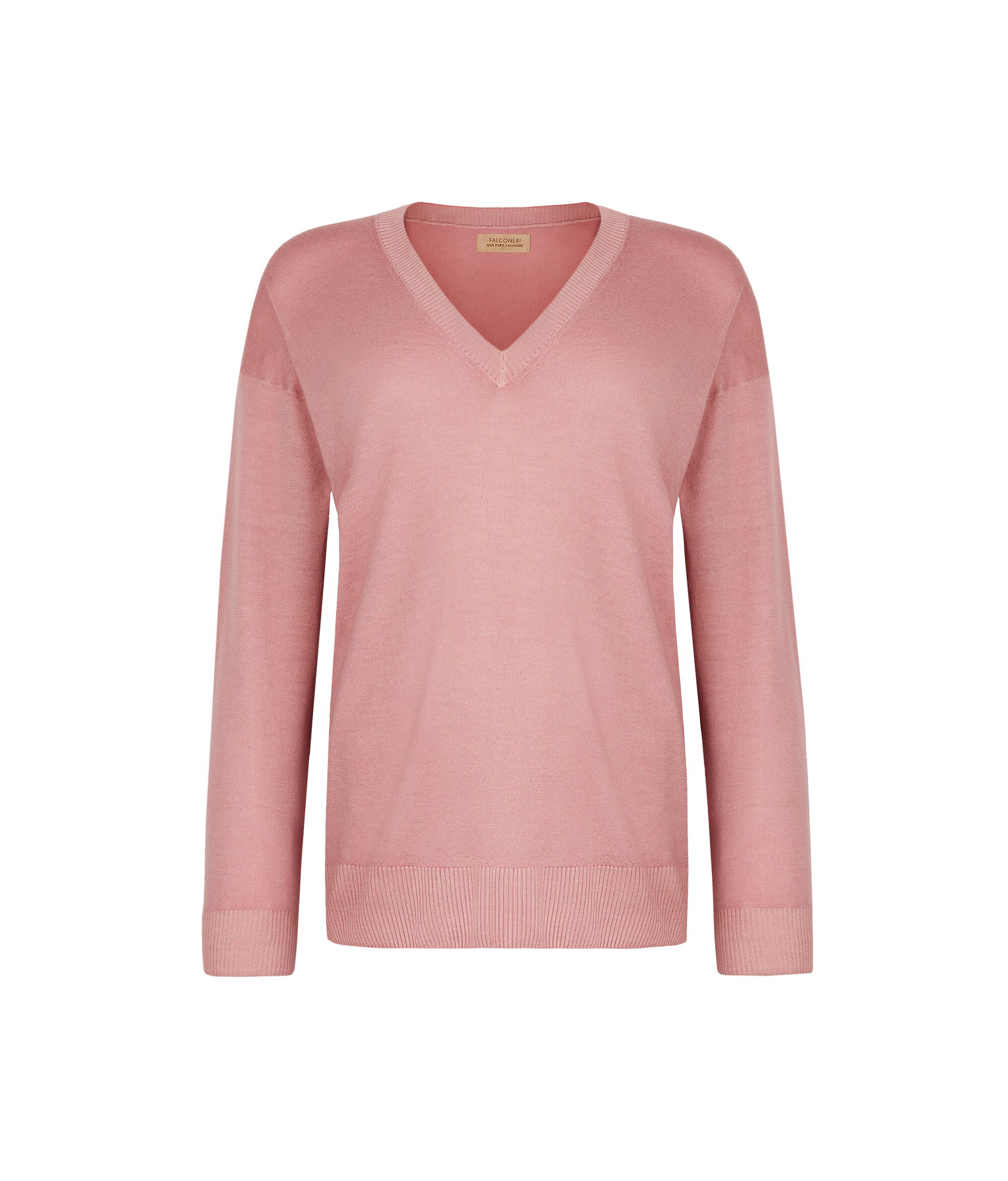 Cashmere V-Neck Sweater with Slits