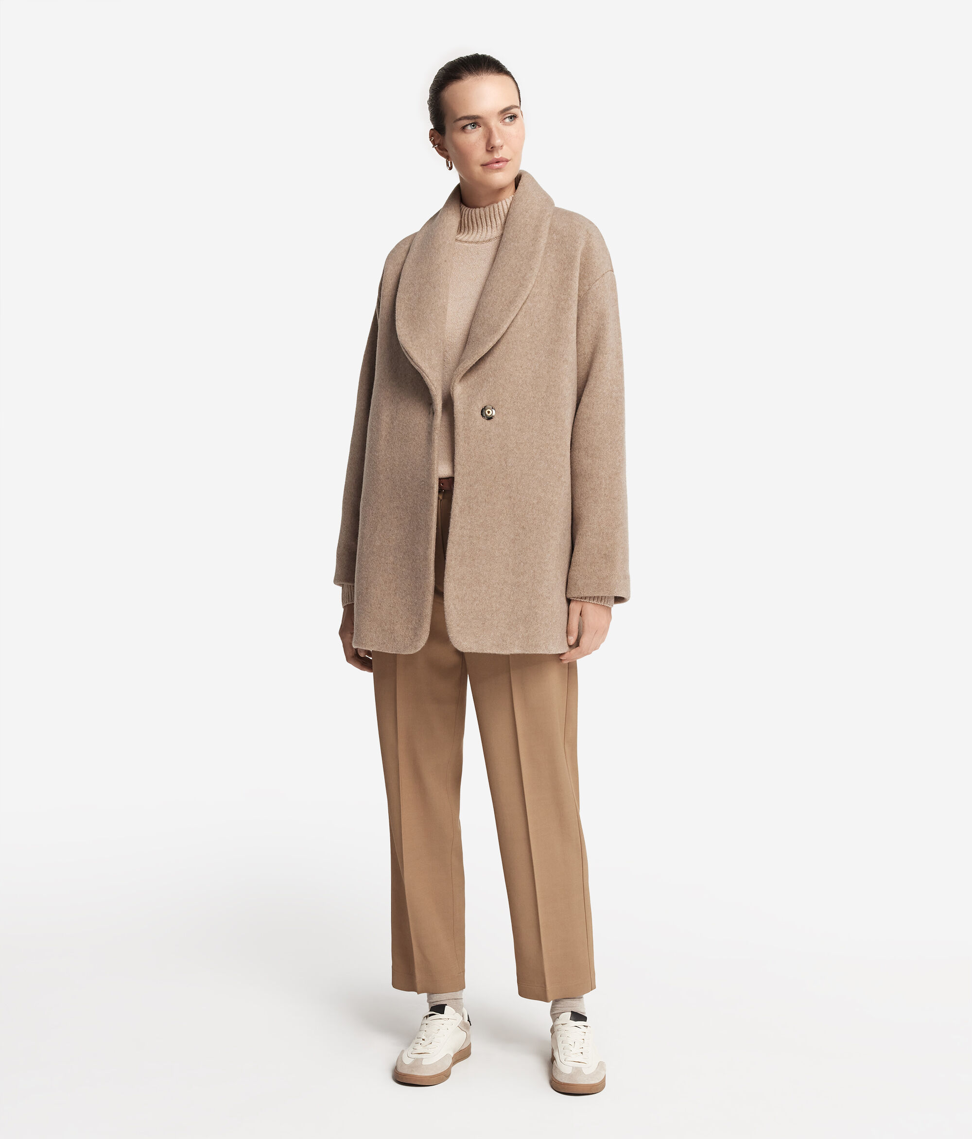 Cashmere Shawl-Collar Coat