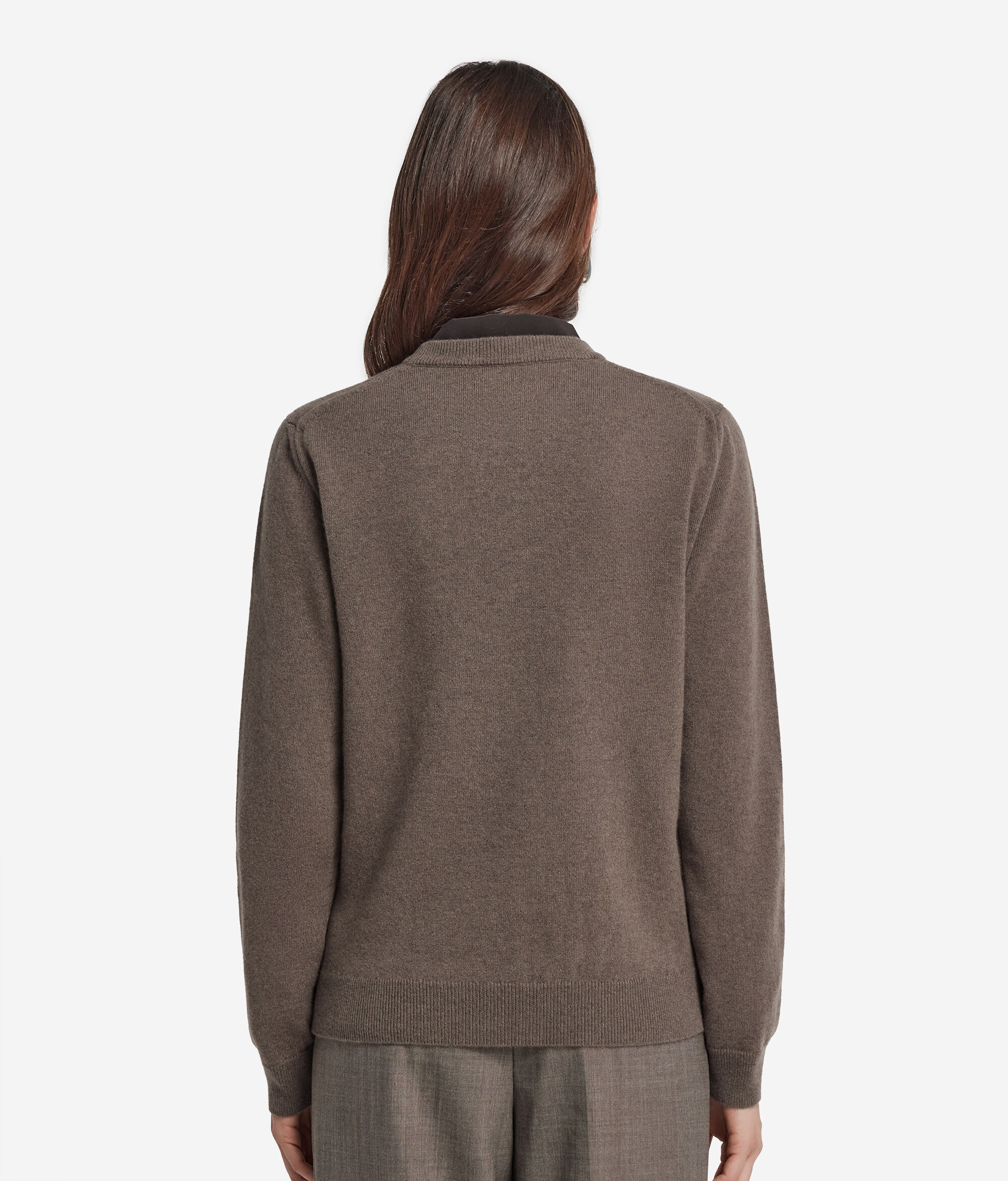 Long-Sleeved Ultrasoft Cashmere Round-Neck Jumper
